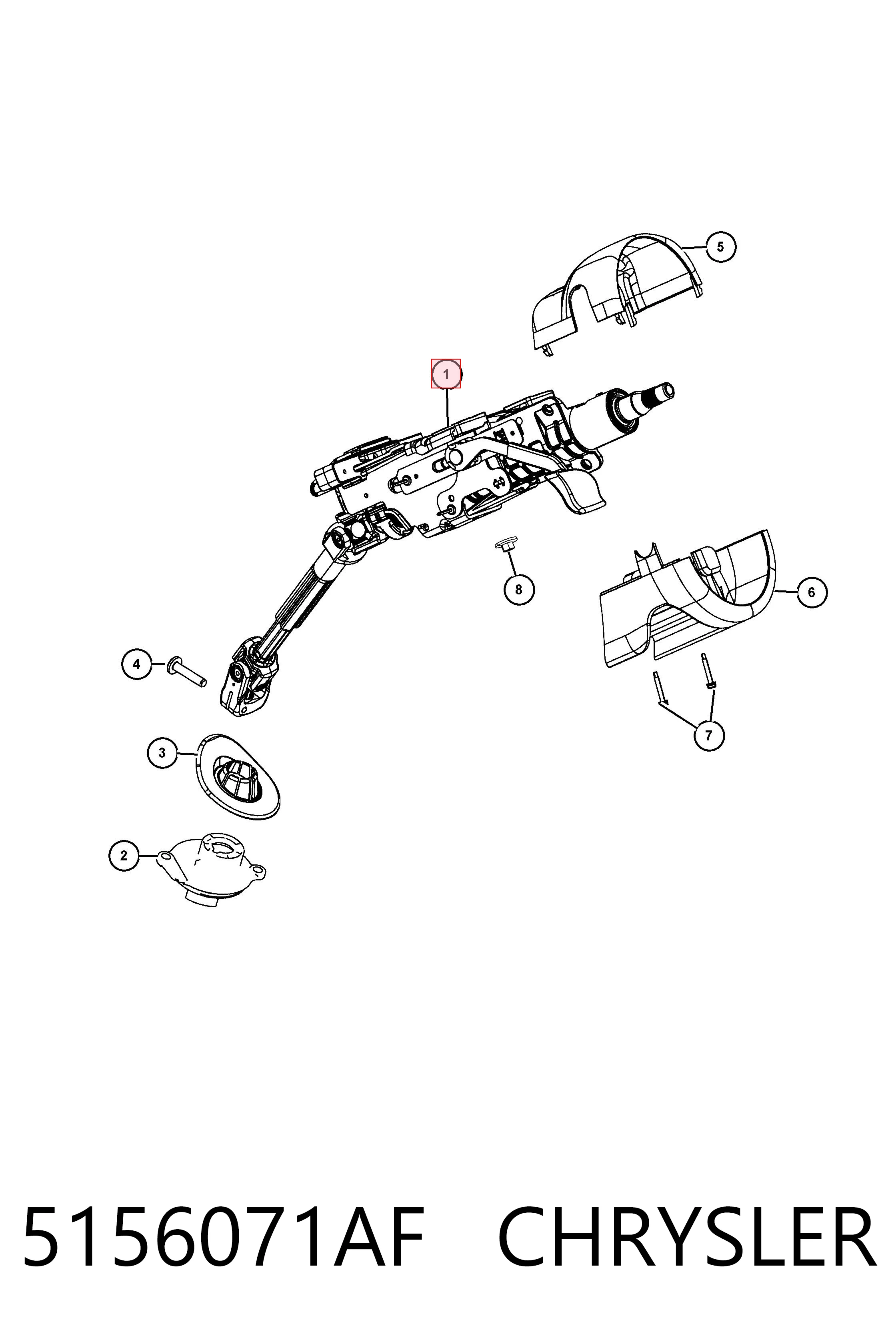 5156071AF Chrysler Колонка рульового управління