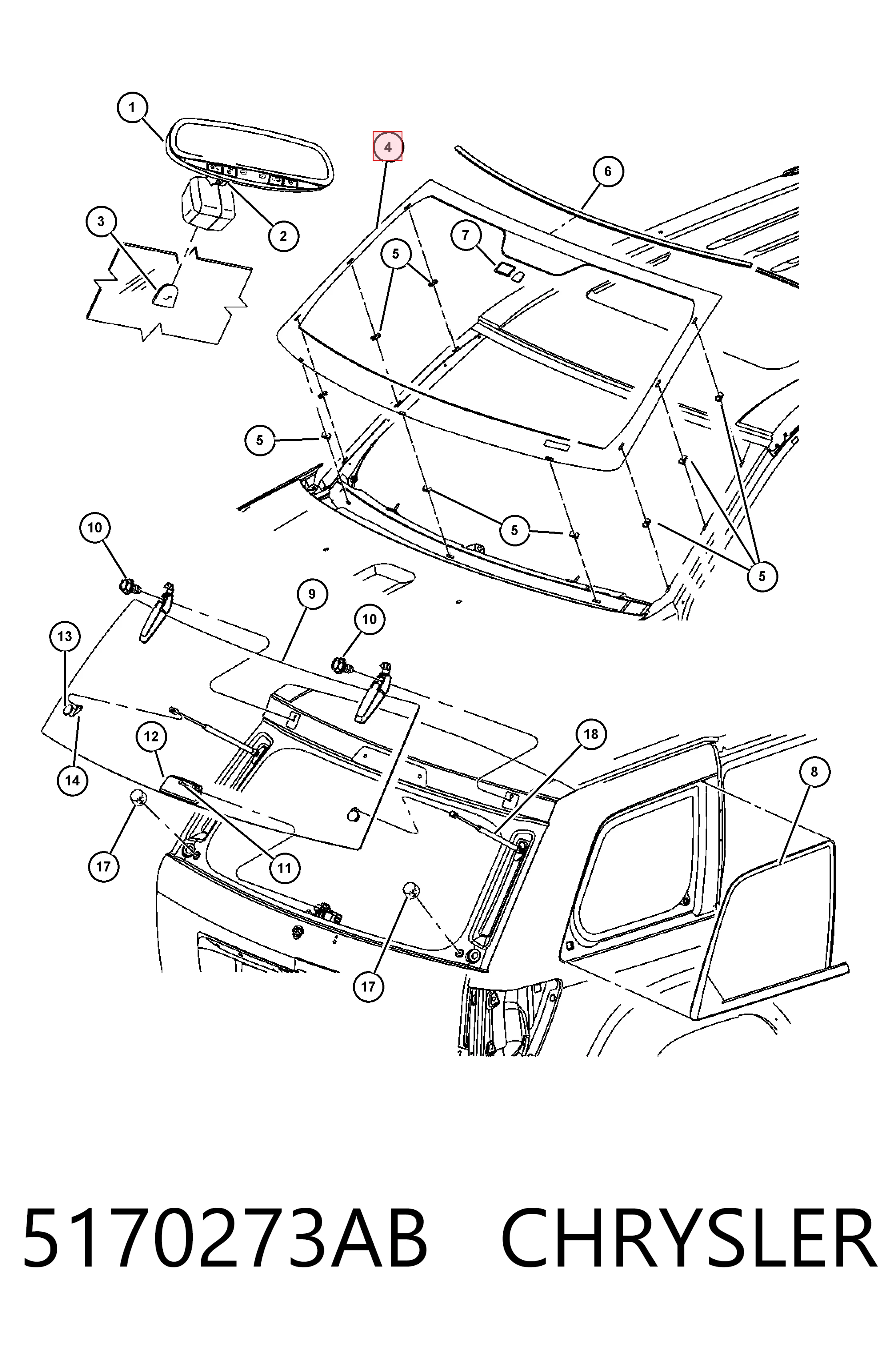 K55396872AC Fiat/Alfa/Lancia Автомобільне скло