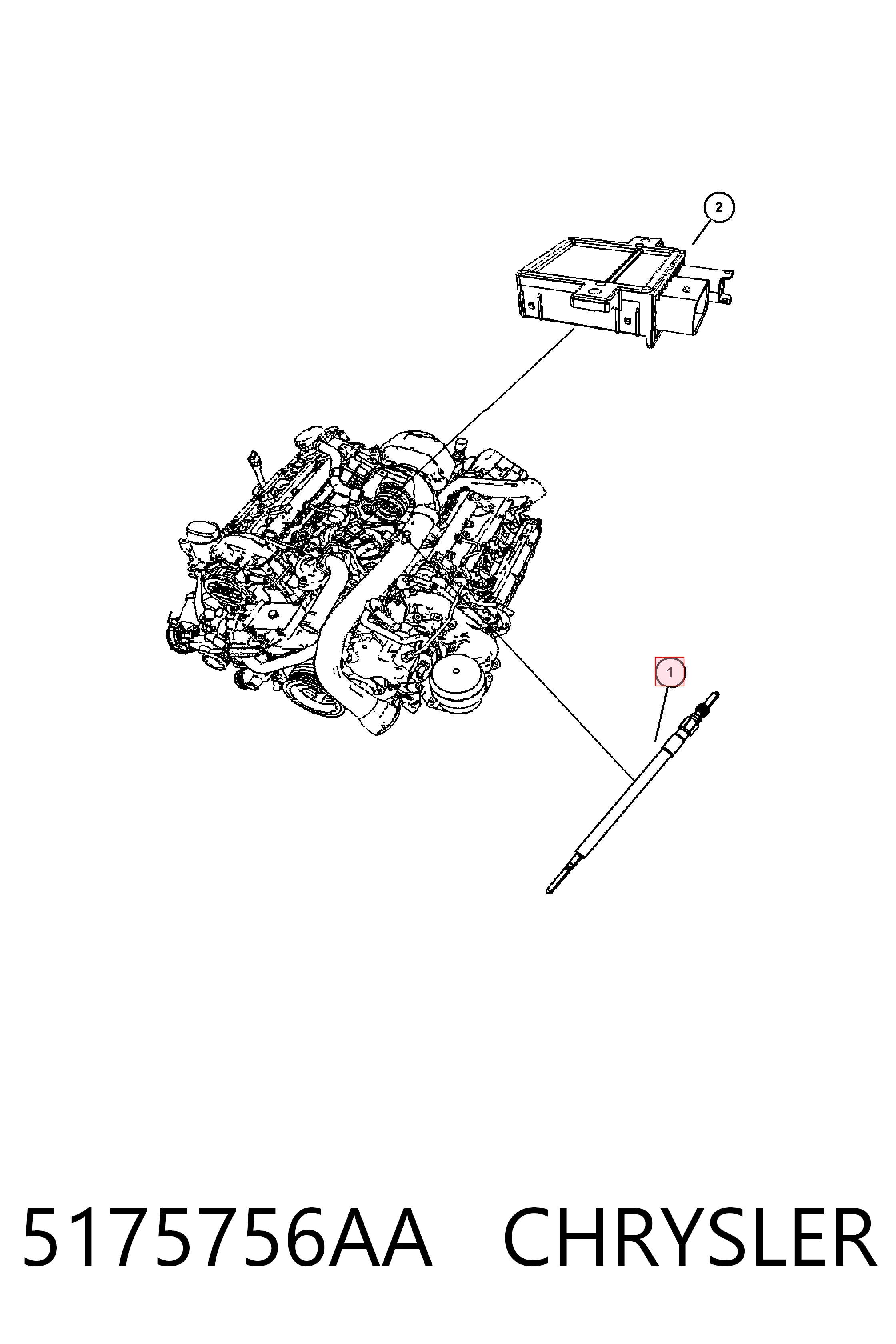 5175756AA Chrysler Свічки розжарювання