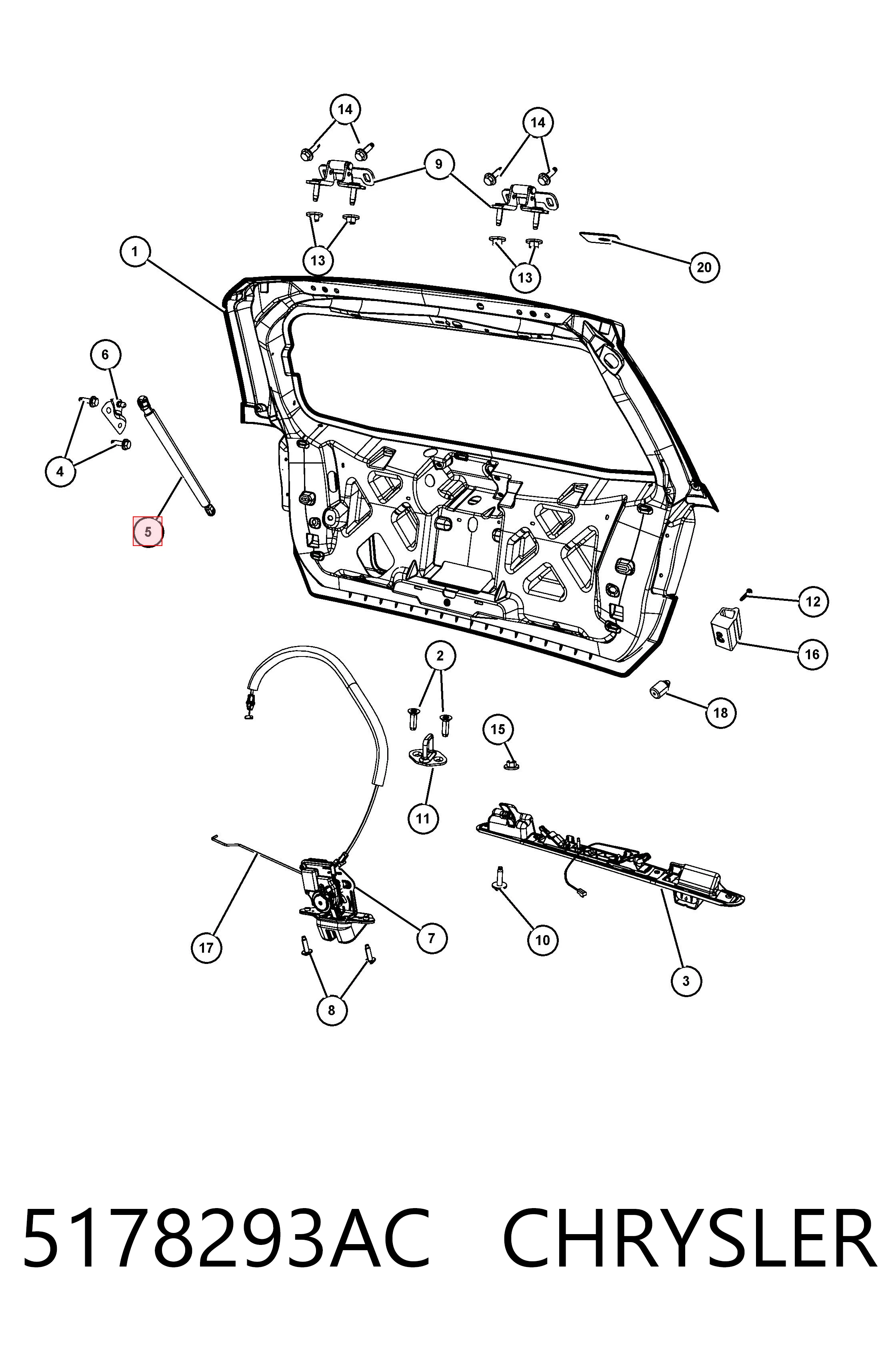 Амортизатор багажника GS1060 Magneti Marelli