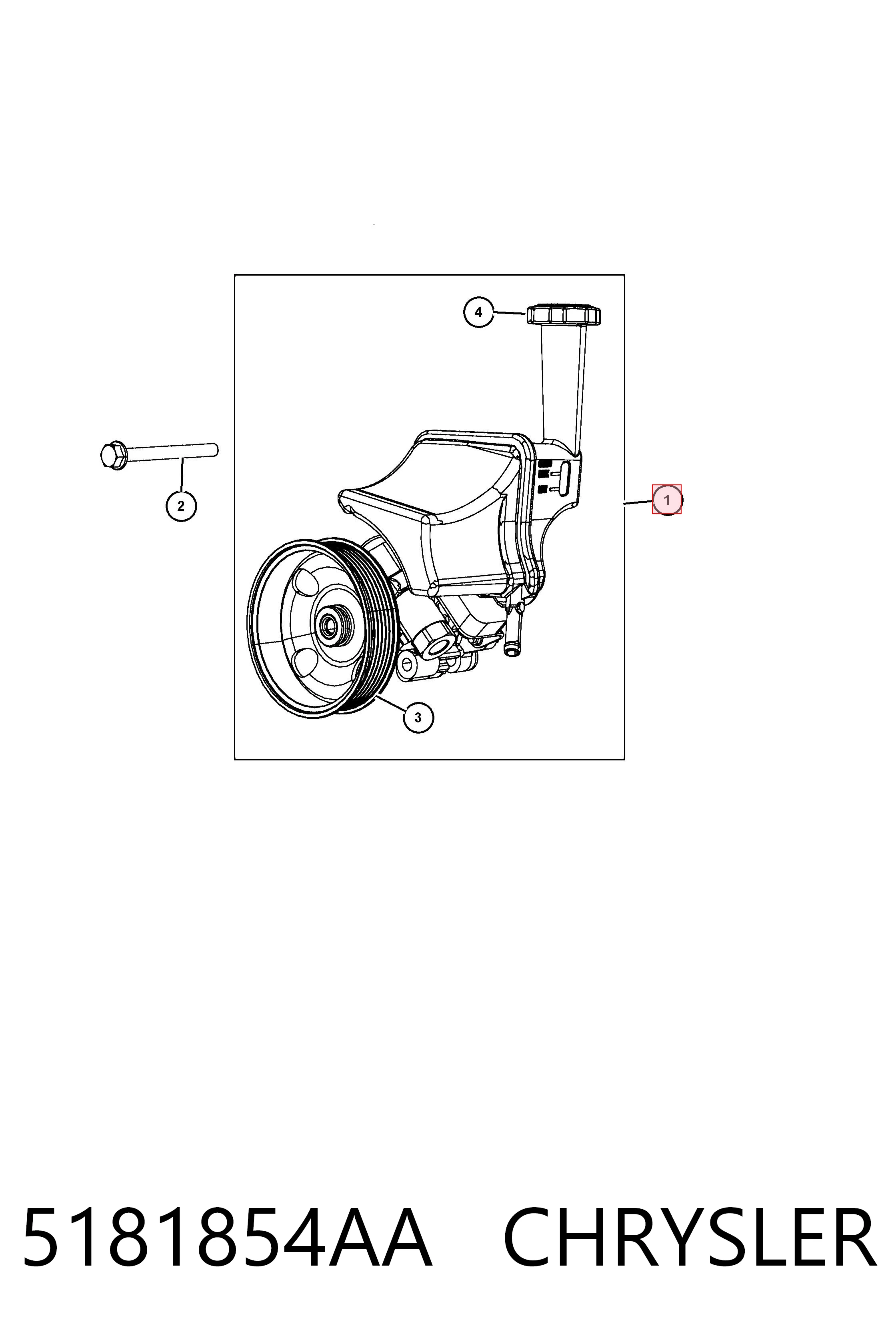 5181854AA Chrysler Насос гідропідсилювача