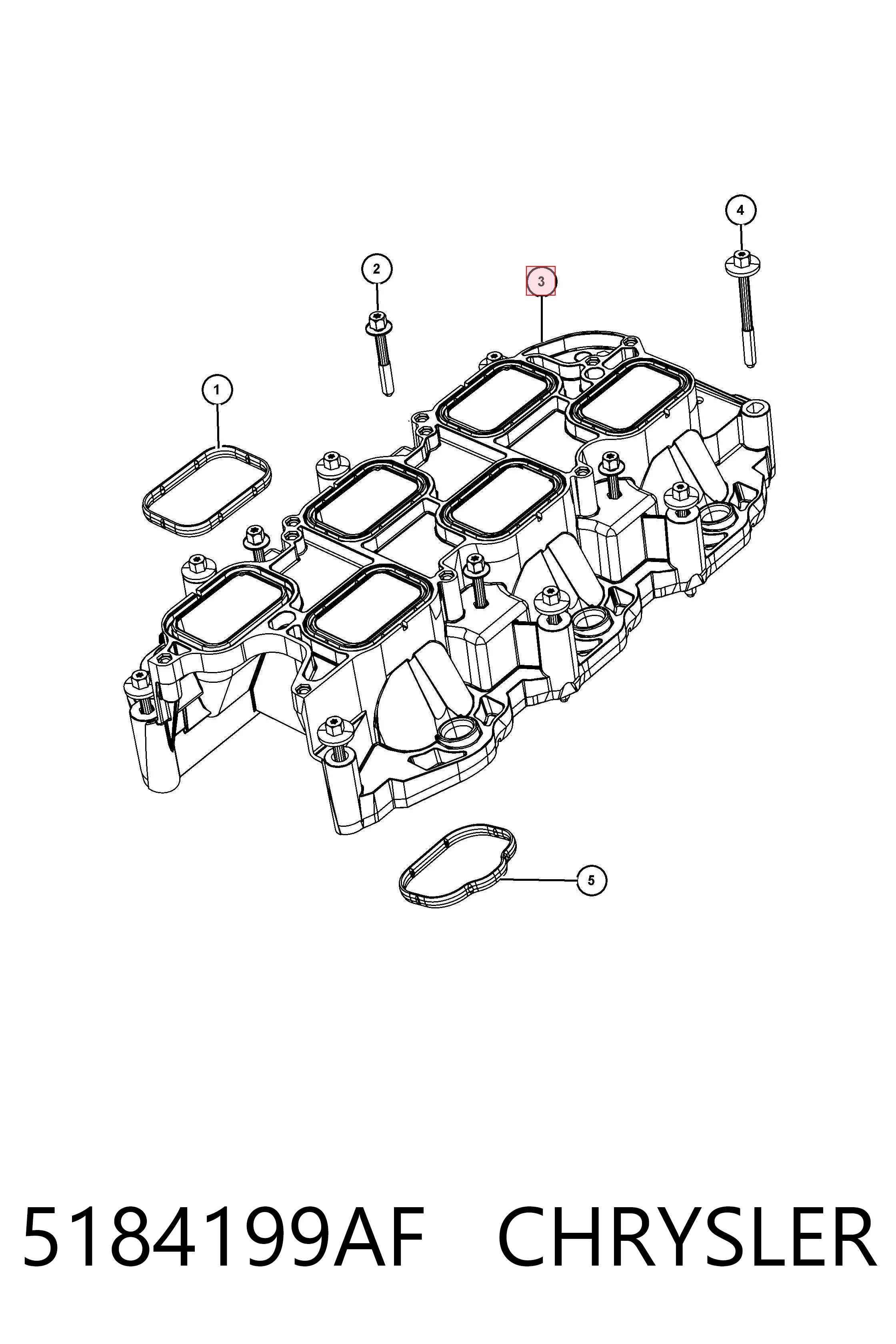 5184199AF Chrysler Колектор впускний нижній