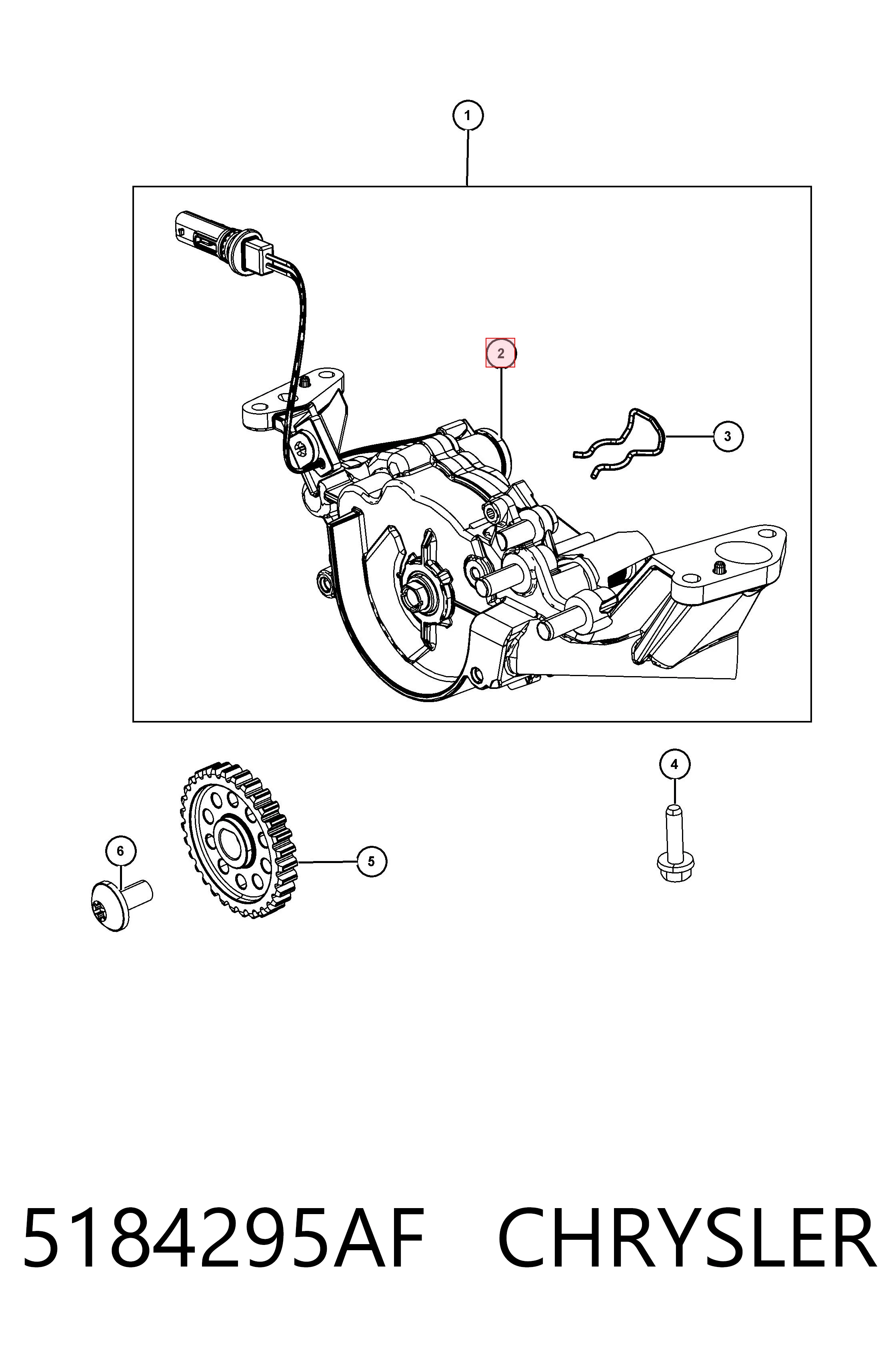 5184295AF Chrysler Масляний насос двигуна