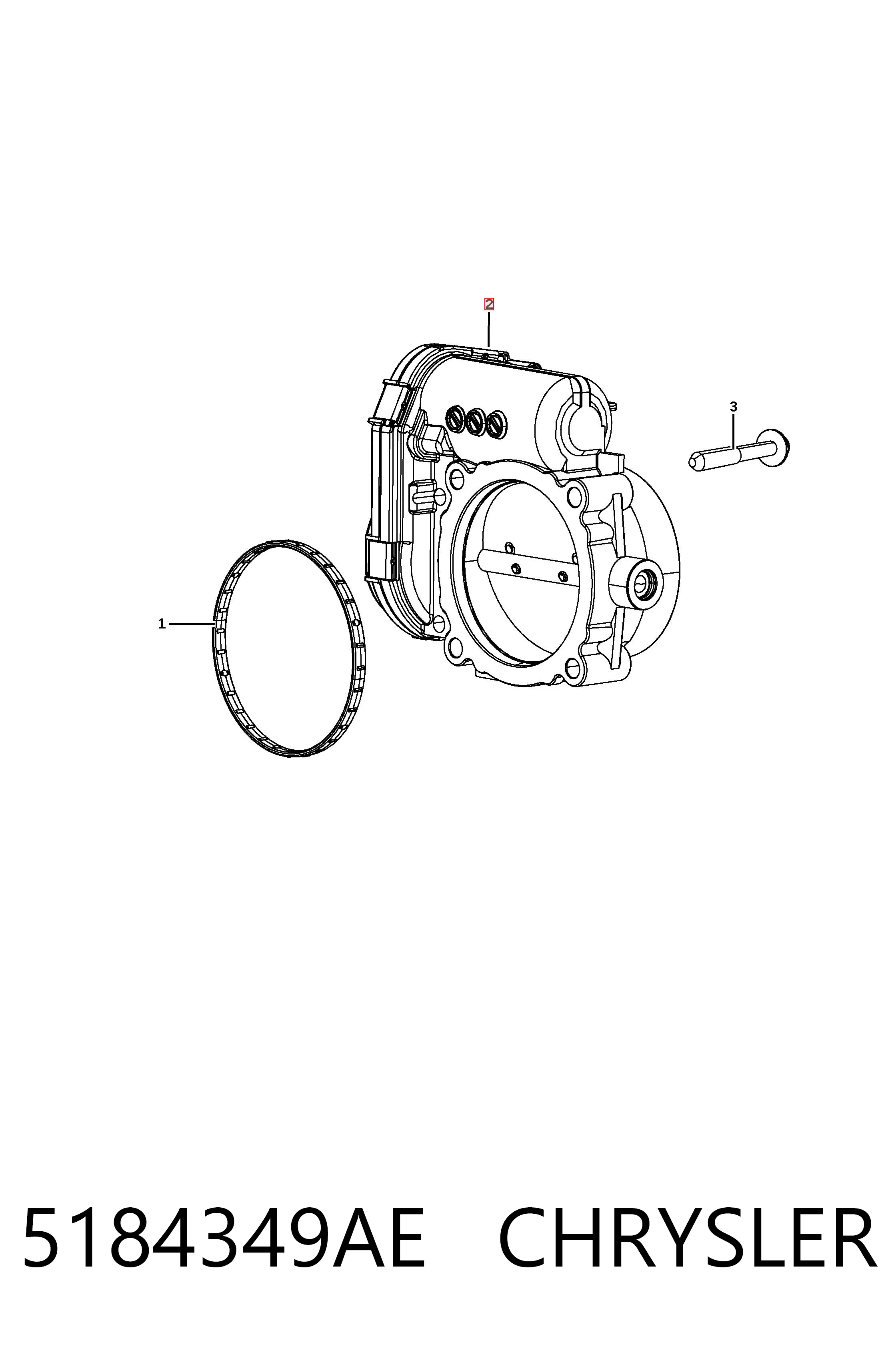 5184349AE Chrysler Дросільна заслінка в зборі