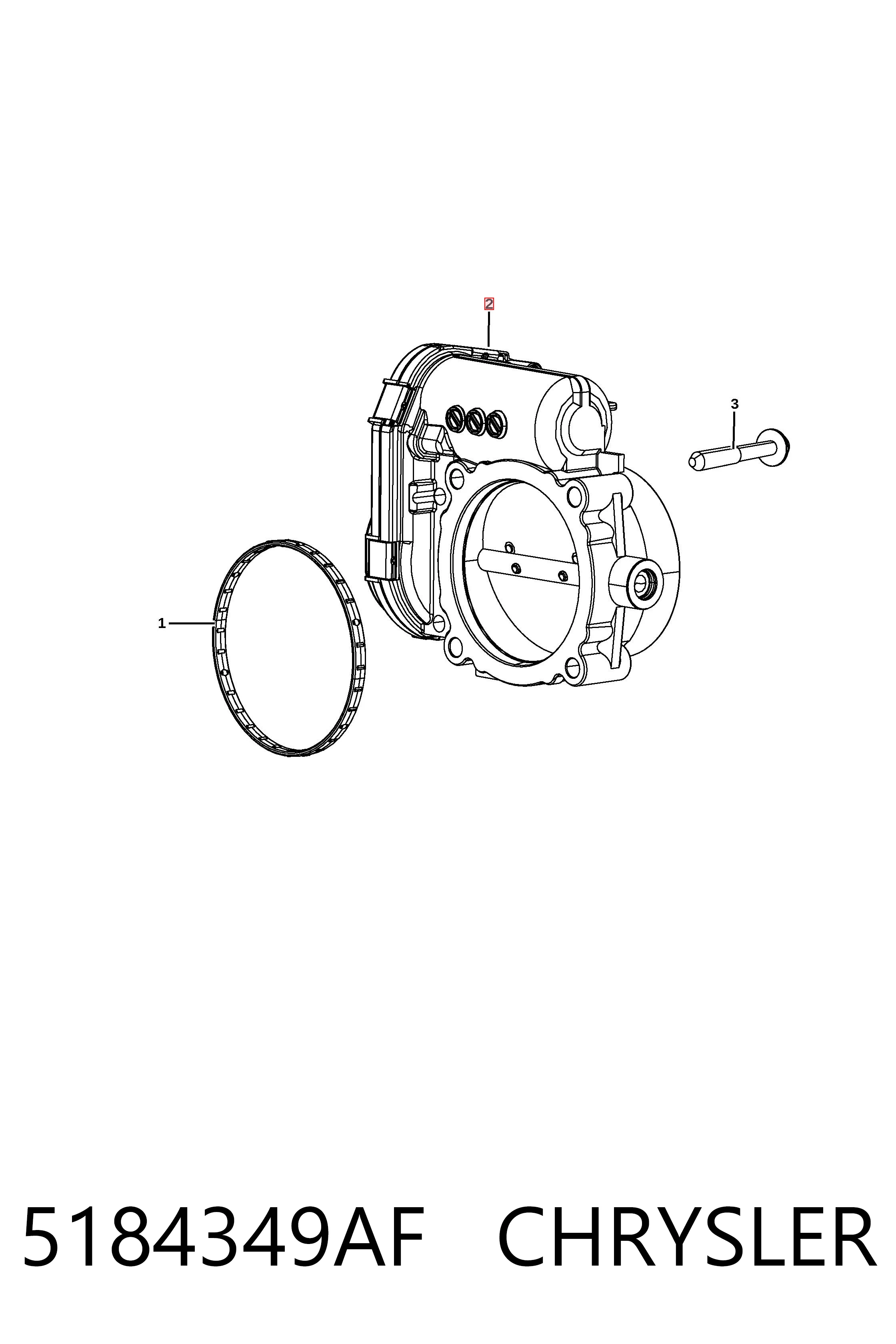 5184349AF Chrysler Дросільна заслінка в зборі