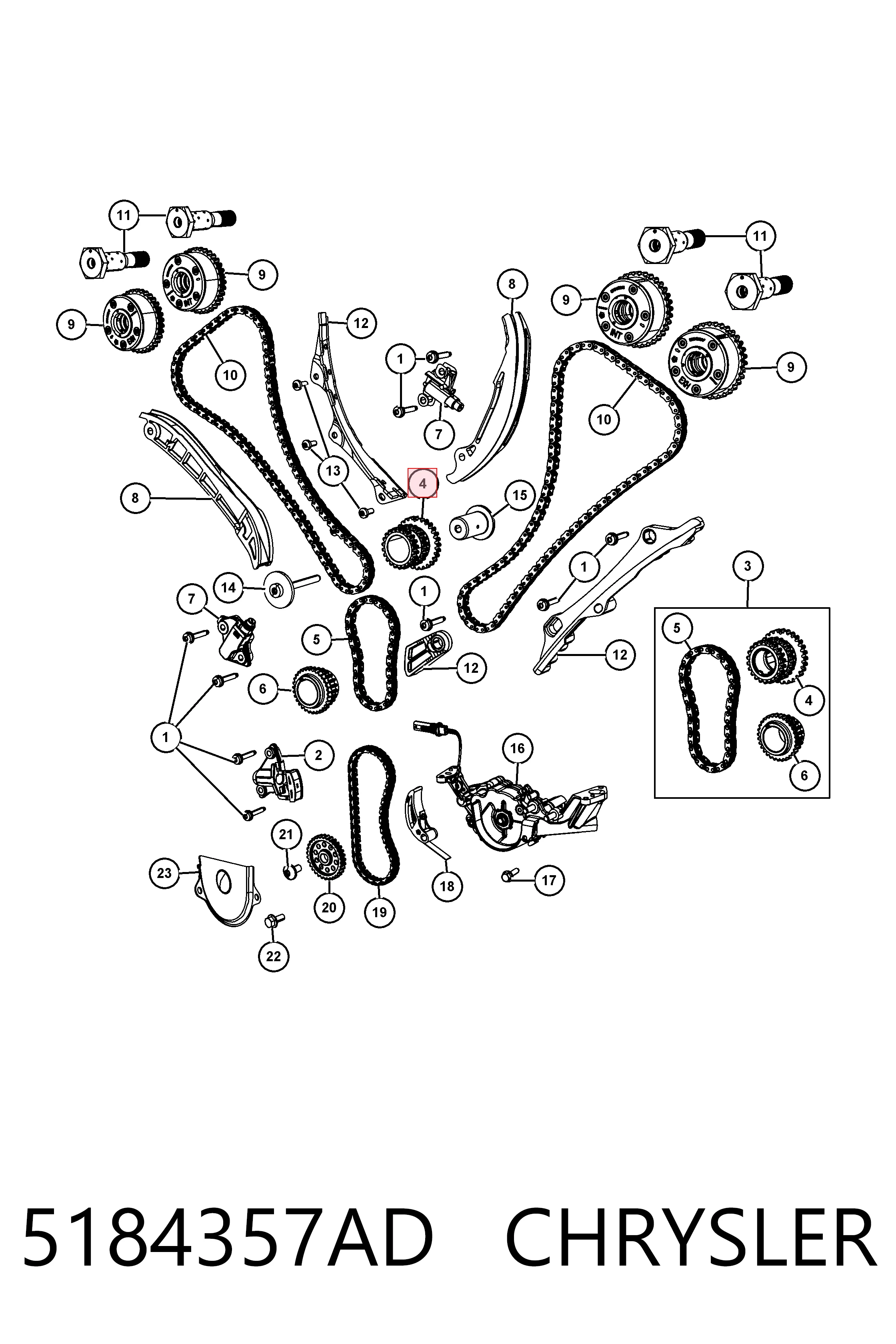 Купити K05184357AE Fiat/Alfa/Lancia 