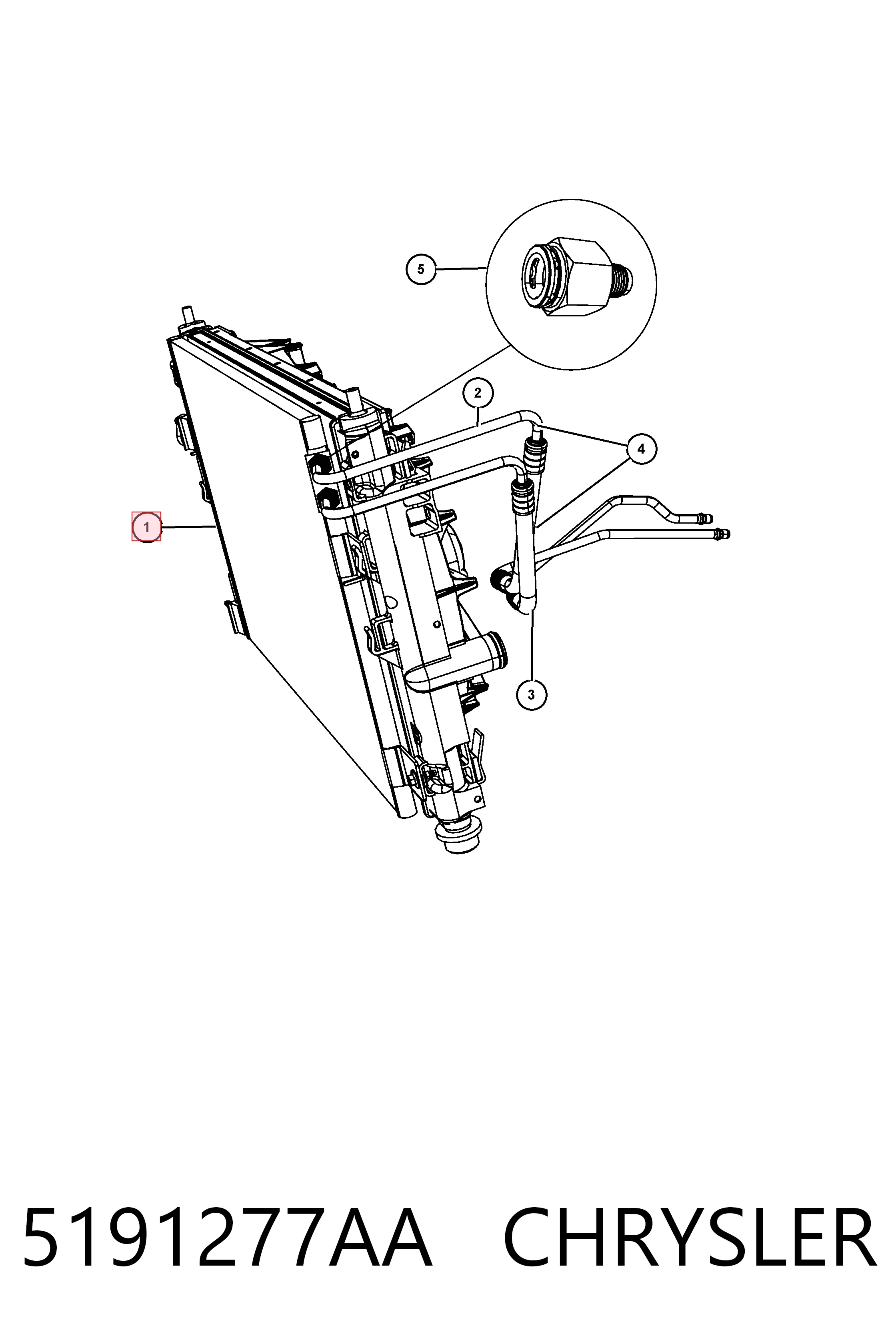 5191277AA Chrysler Конденсатор
