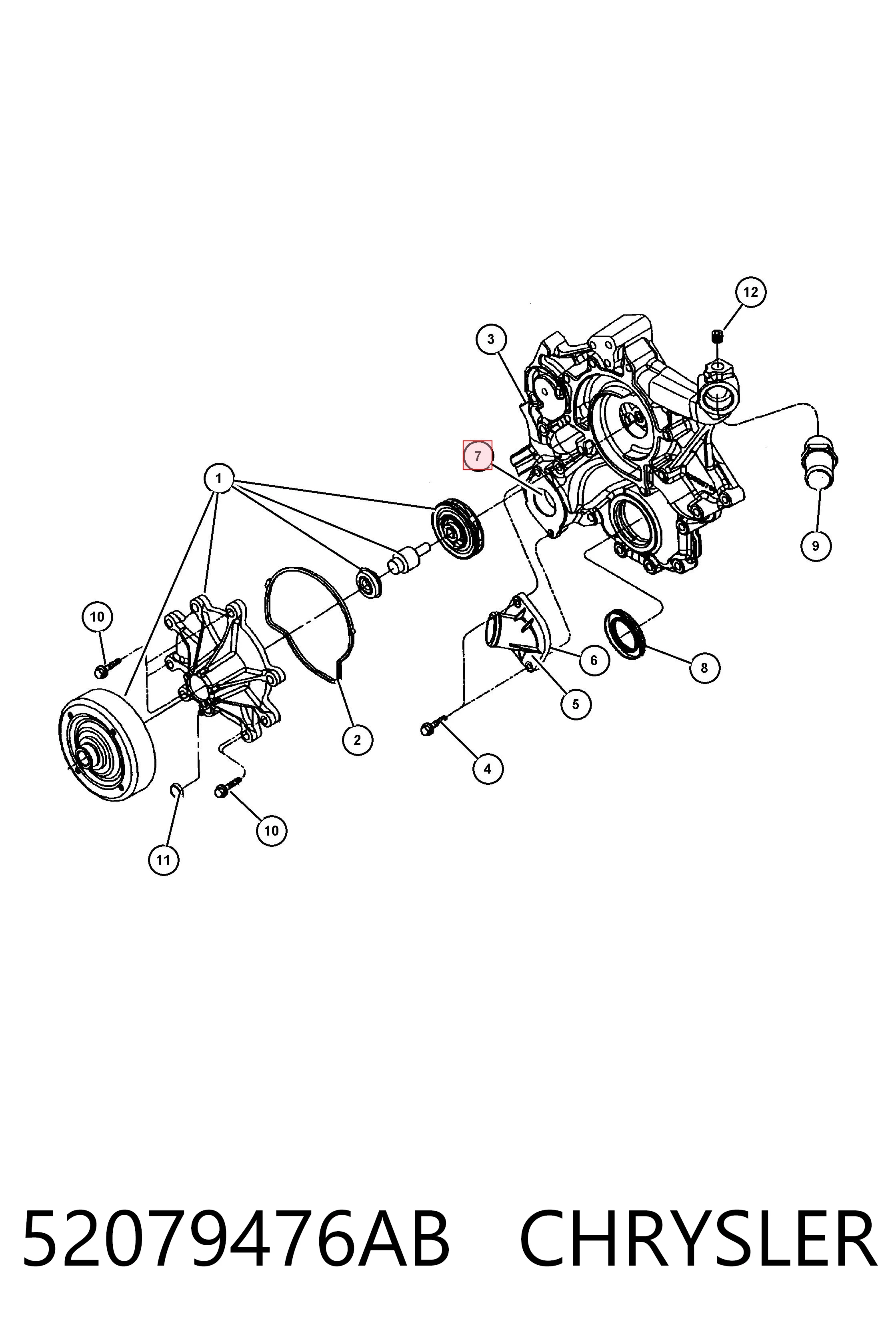52079476AB Chrysler Авто термостат