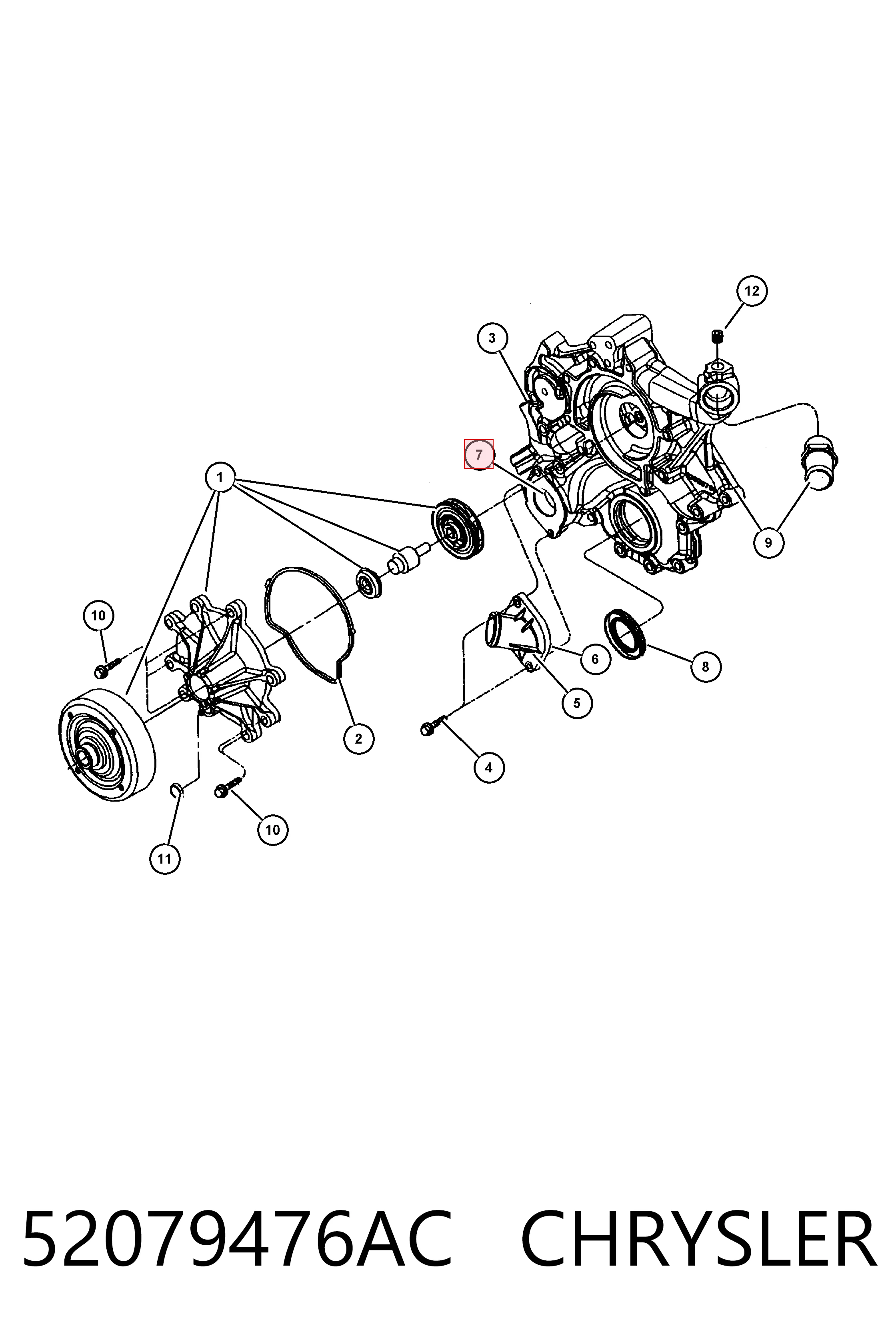 52079476AC Chrysler Авто термостат