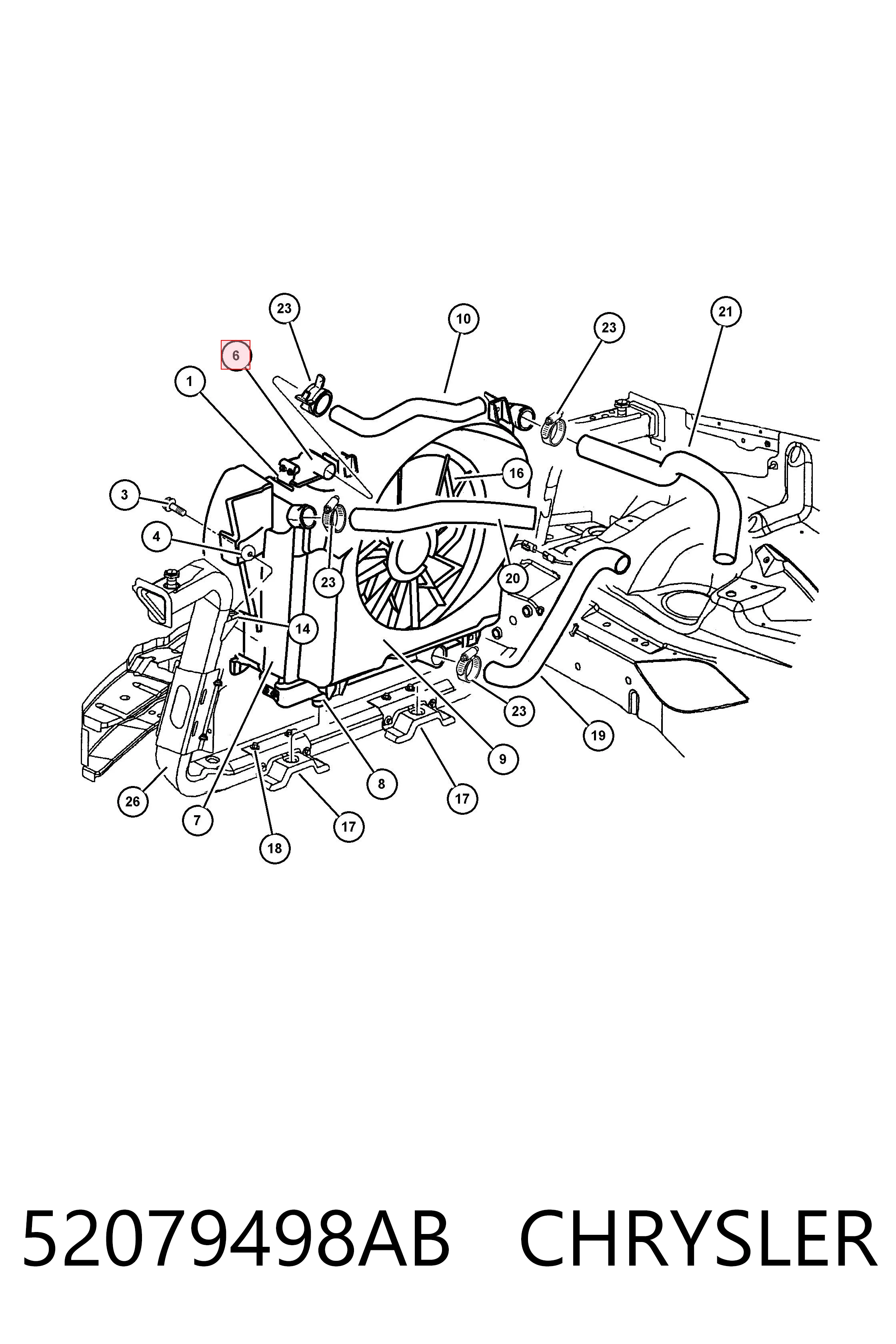 Радіатор основний Fiat/Alfa/Lancia K52079498AC ціна, від 180.06 USD