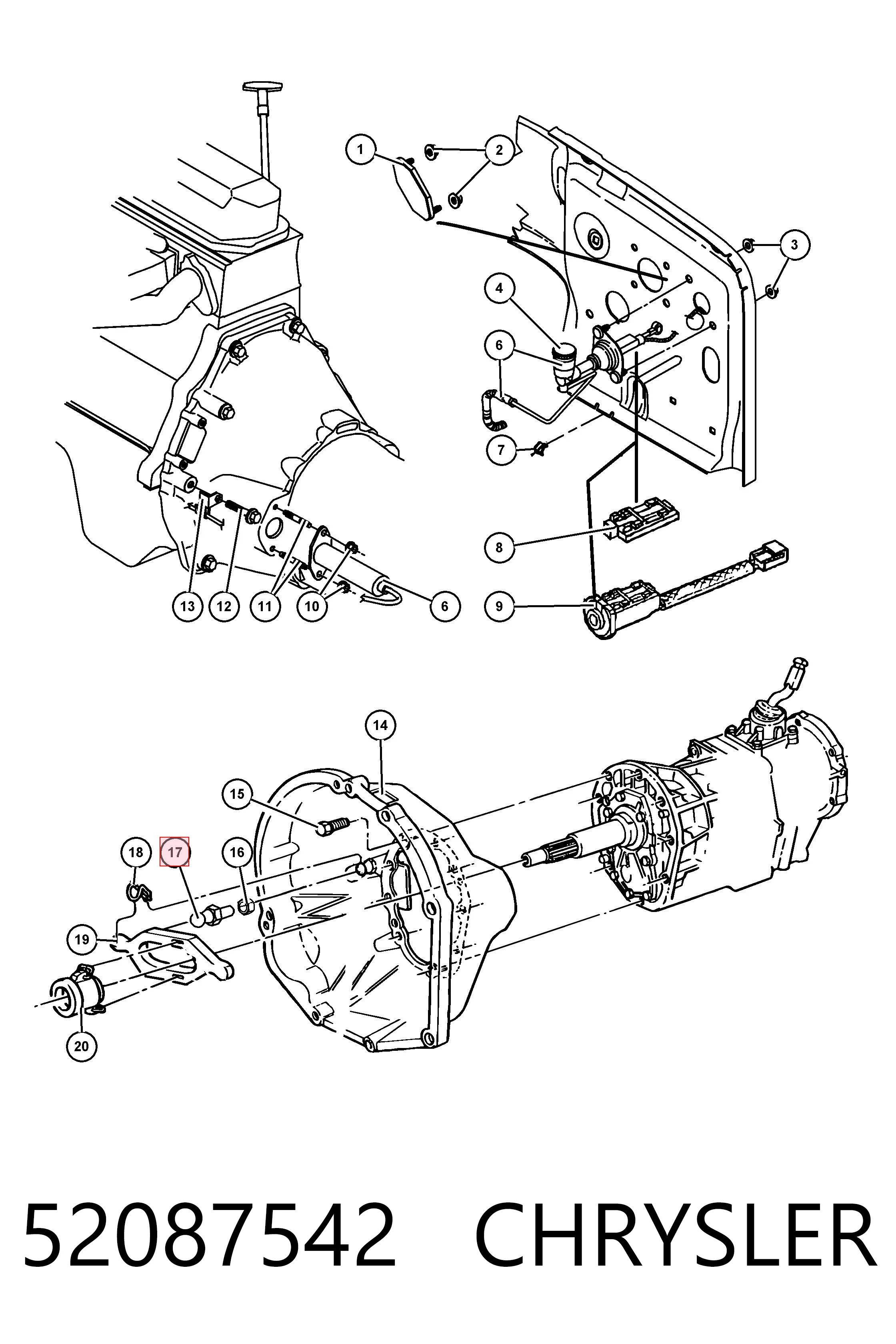 52087542 Chrysler Підсилювач гальм вакуумний