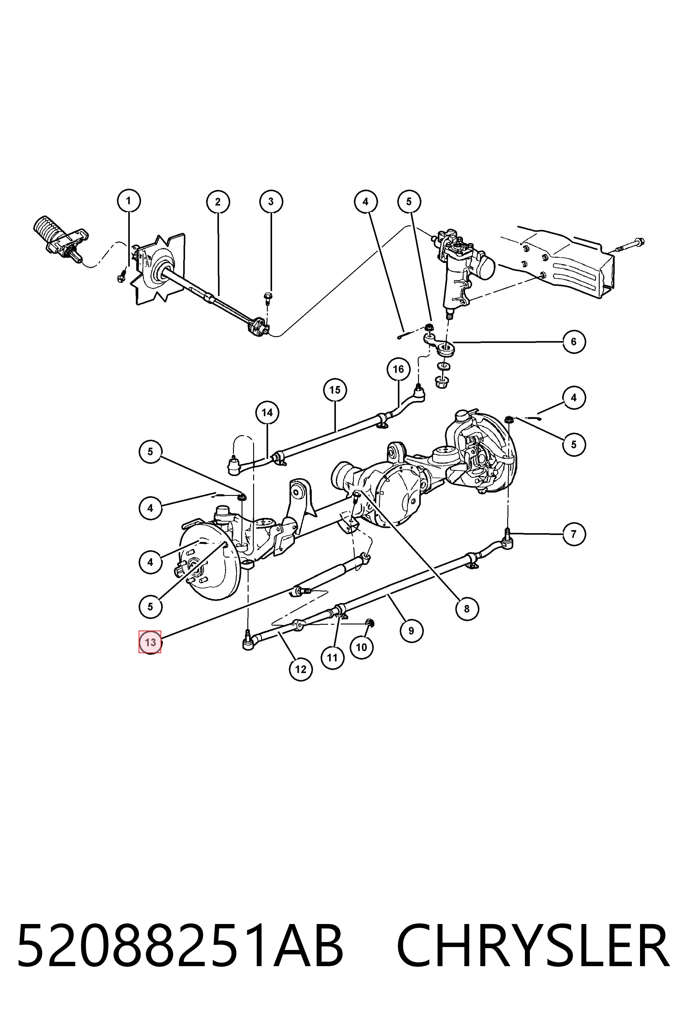 Амортизатор рульового механізму Fiat/Alfa/Lancia K52088251AB ціна, від 33.29 USD