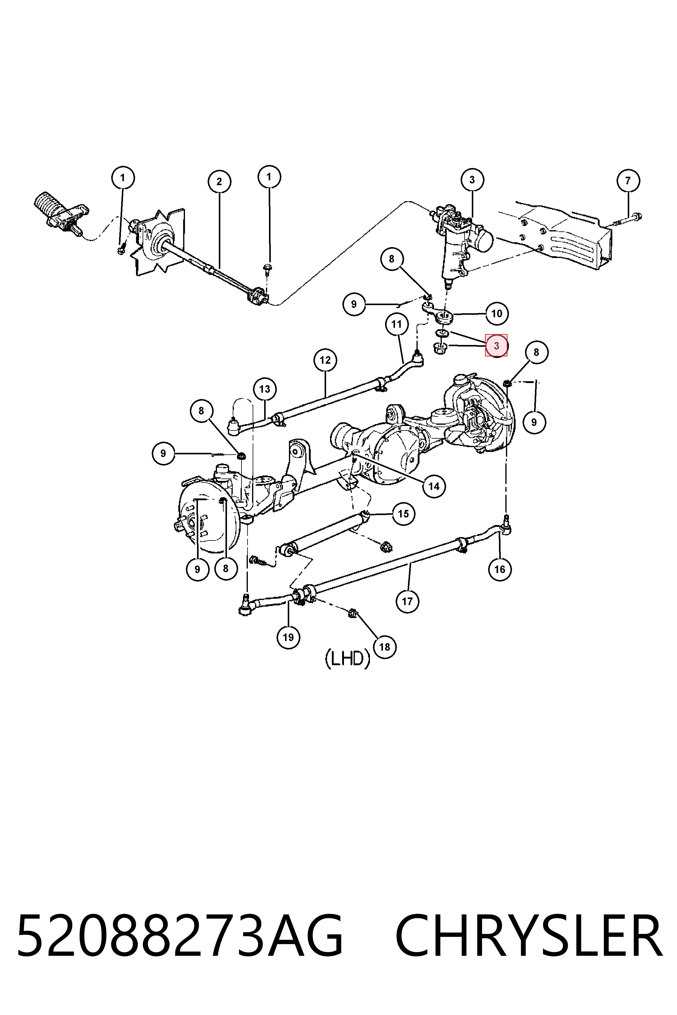 Рульовий редуктор K52088273 Fiat/Alfa/Lancia