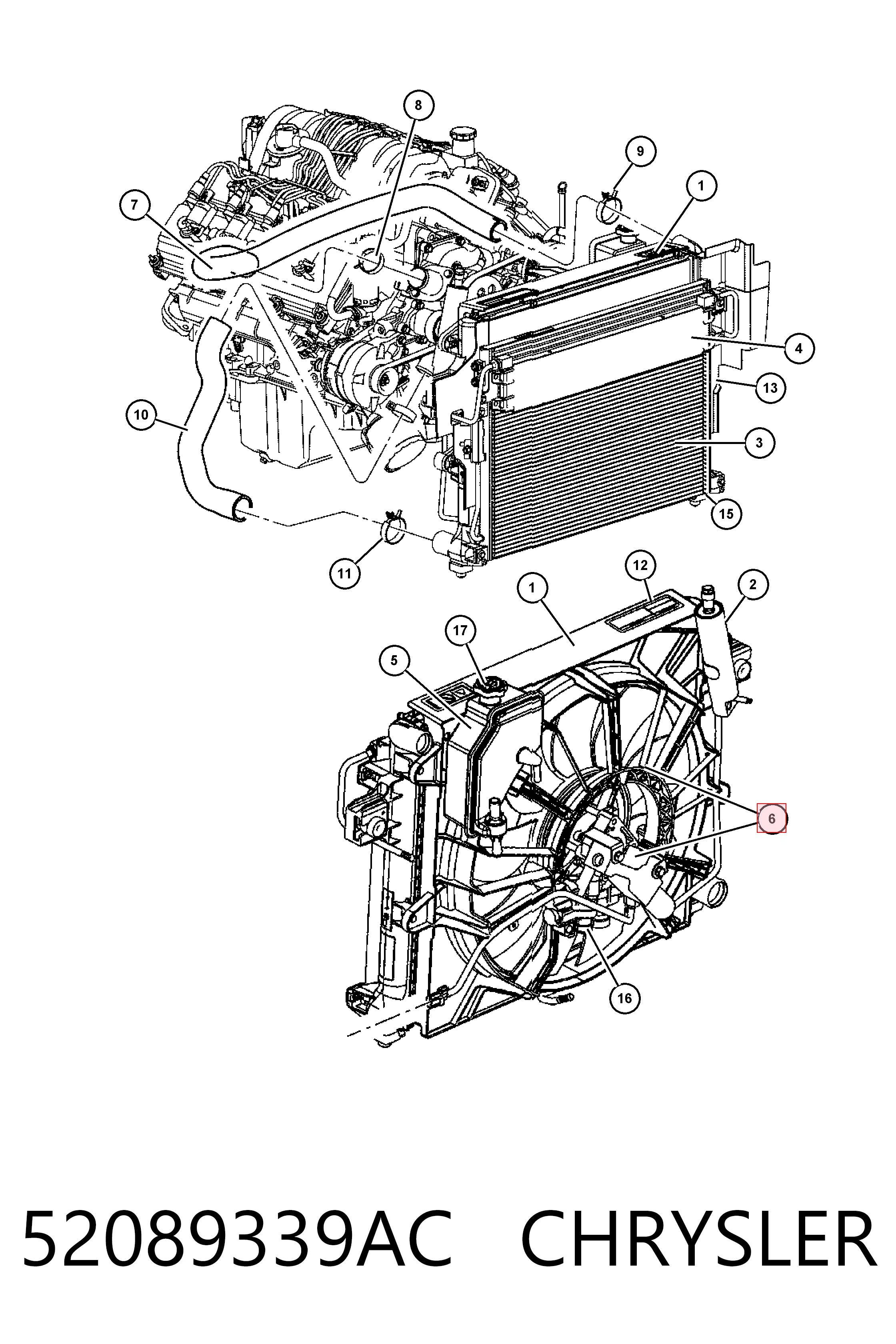 52089339AC Chrysler Насос гідропідсилювача