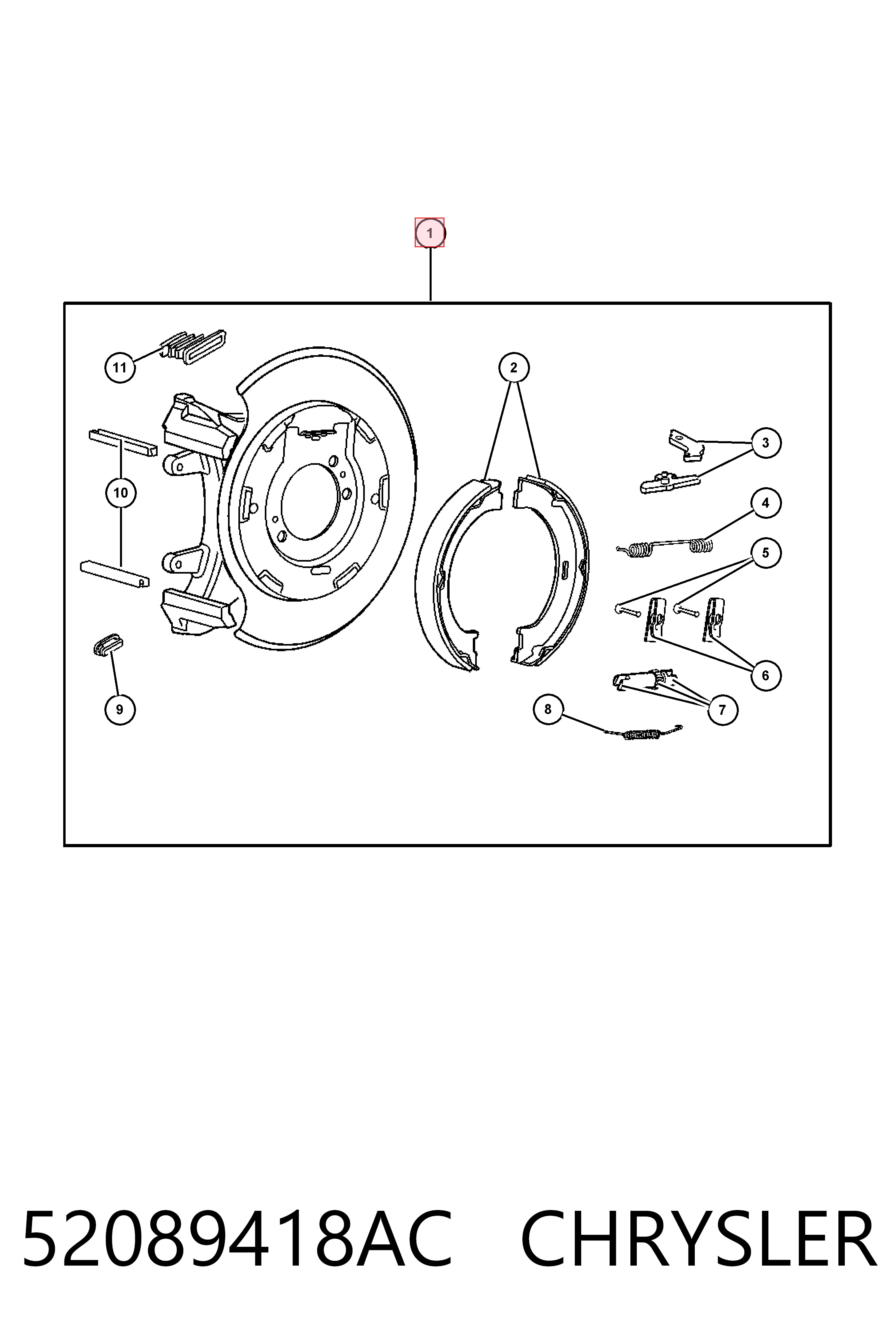 K52089418AA Fiat/Alfa/Lancia Пристрій гальмівне задніх гальм