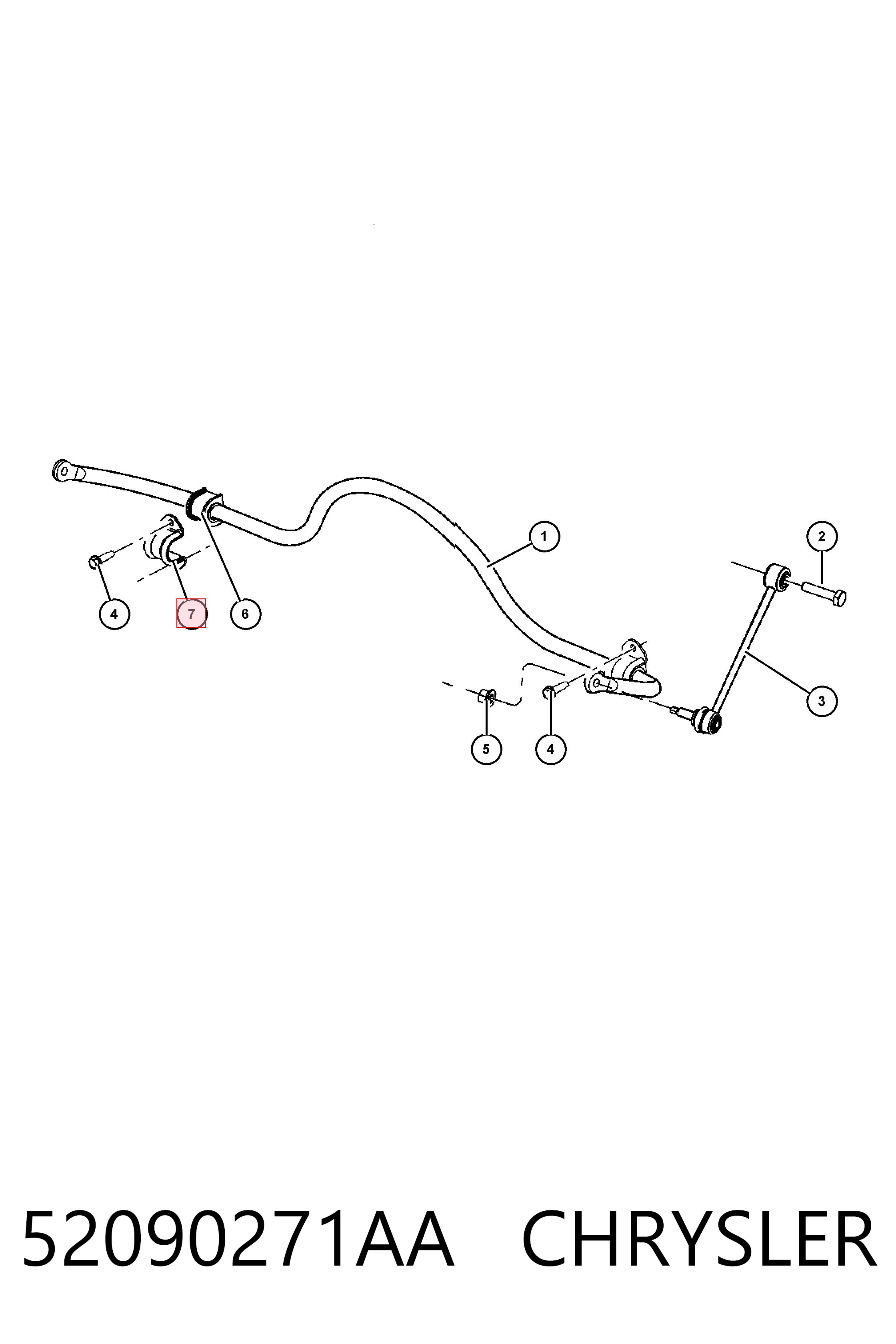 K52089485AE Fiat/Alfa/Lancia Втулка стабілізатора заднього