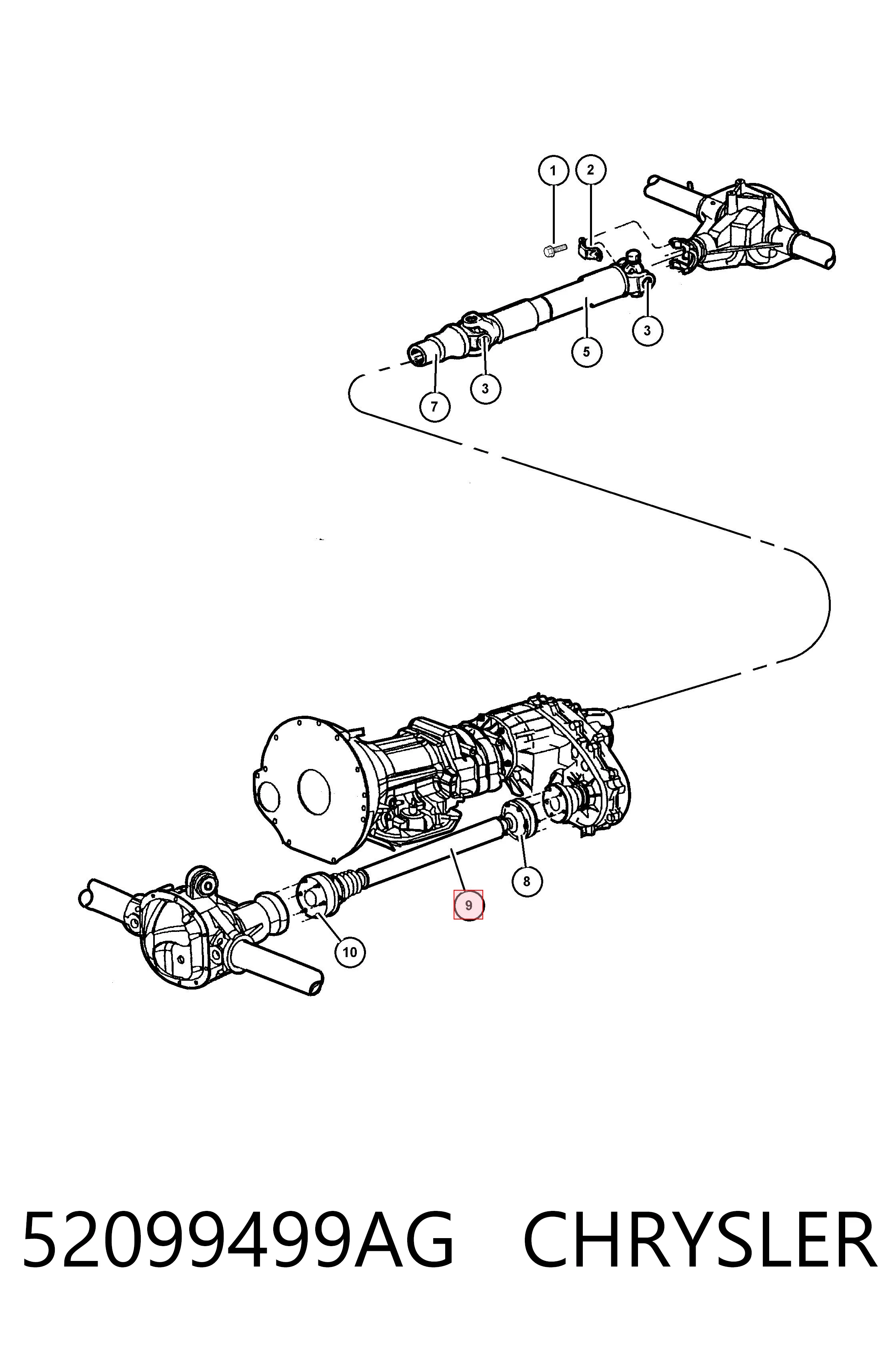 BB3044 Posterparts Кардан передній