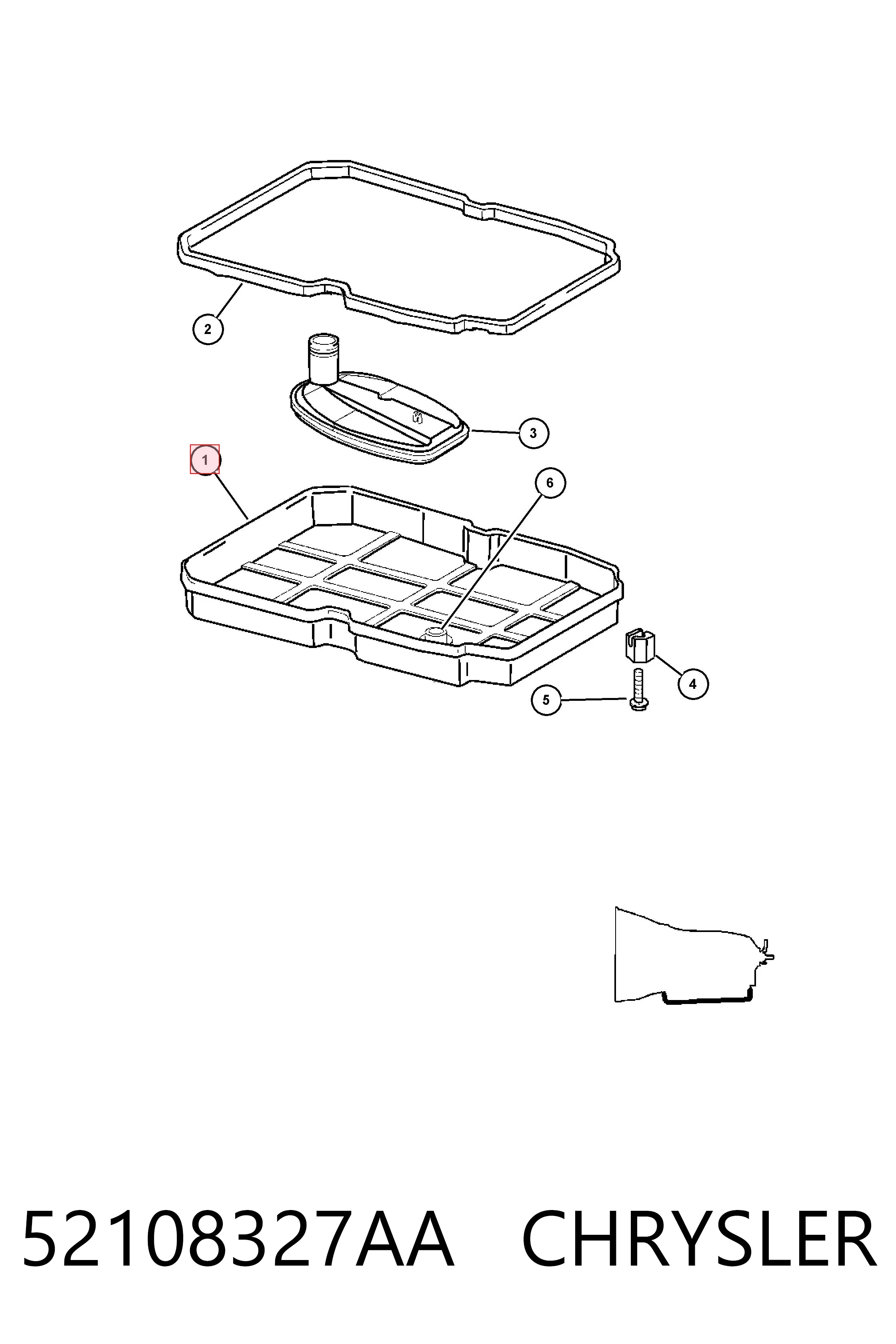 52108327AA Chrysler Піддон АКПП