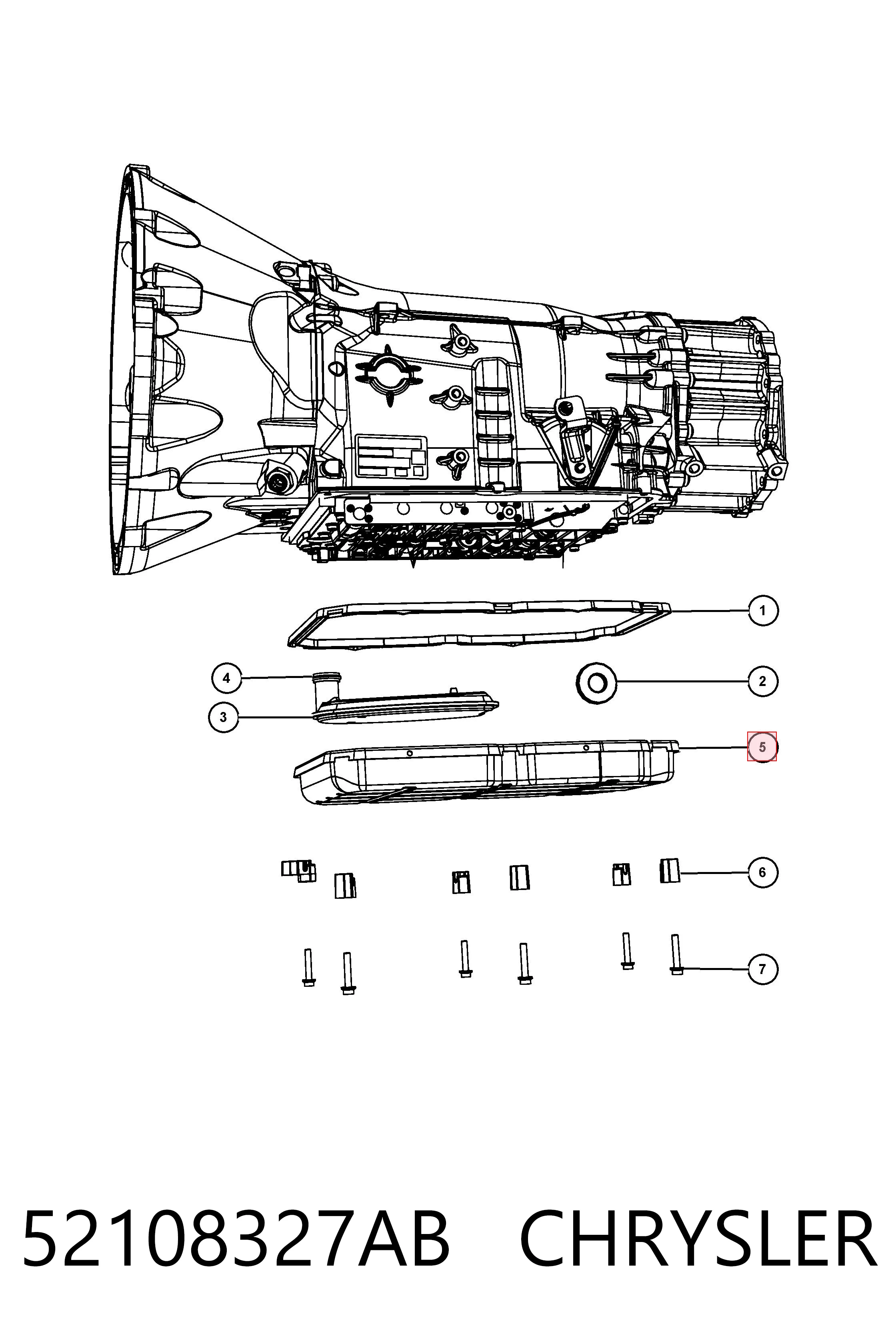52108327AB Chrysler Піддон АКПП