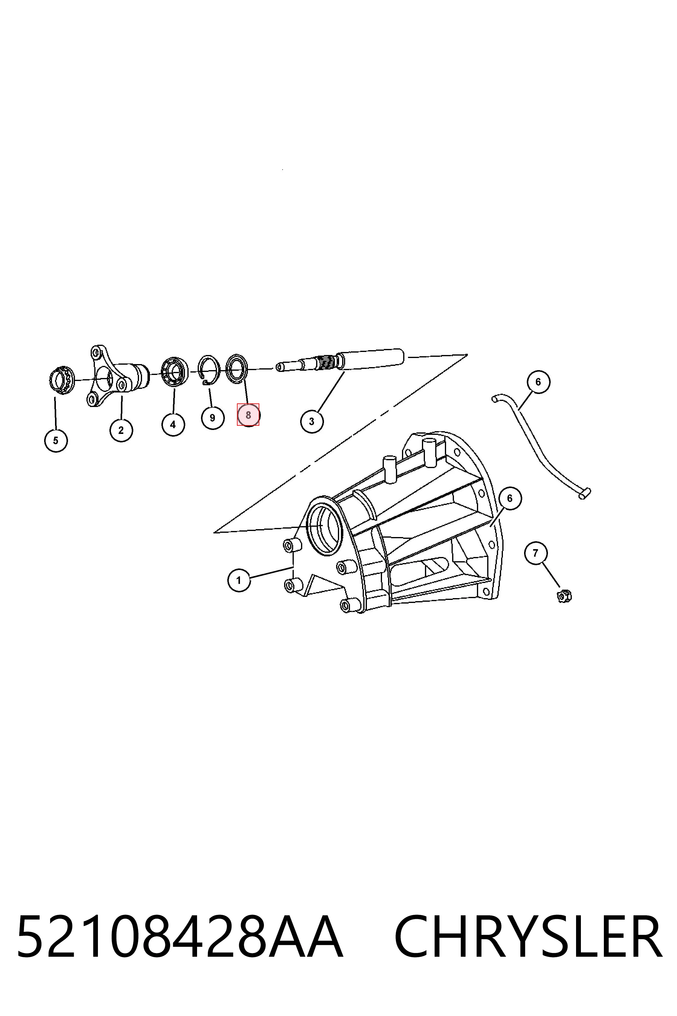 52108428 Fiat/Alfa/Lancia Сальник АКПП/КПП, вихідного/вторинного вала