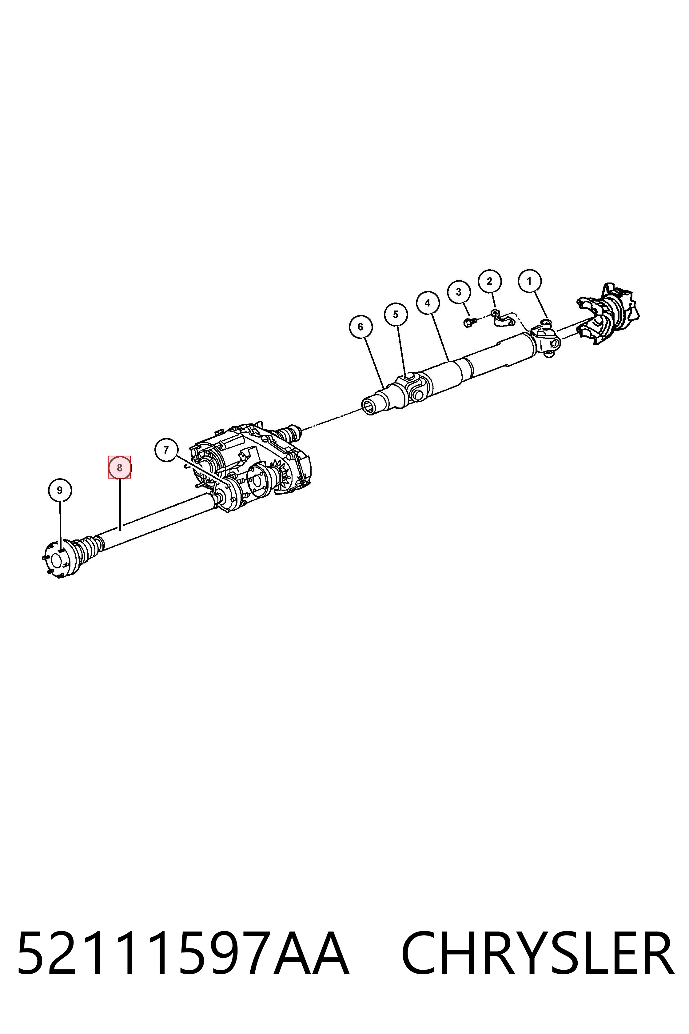 BB1051 Posterparts Кардан передній