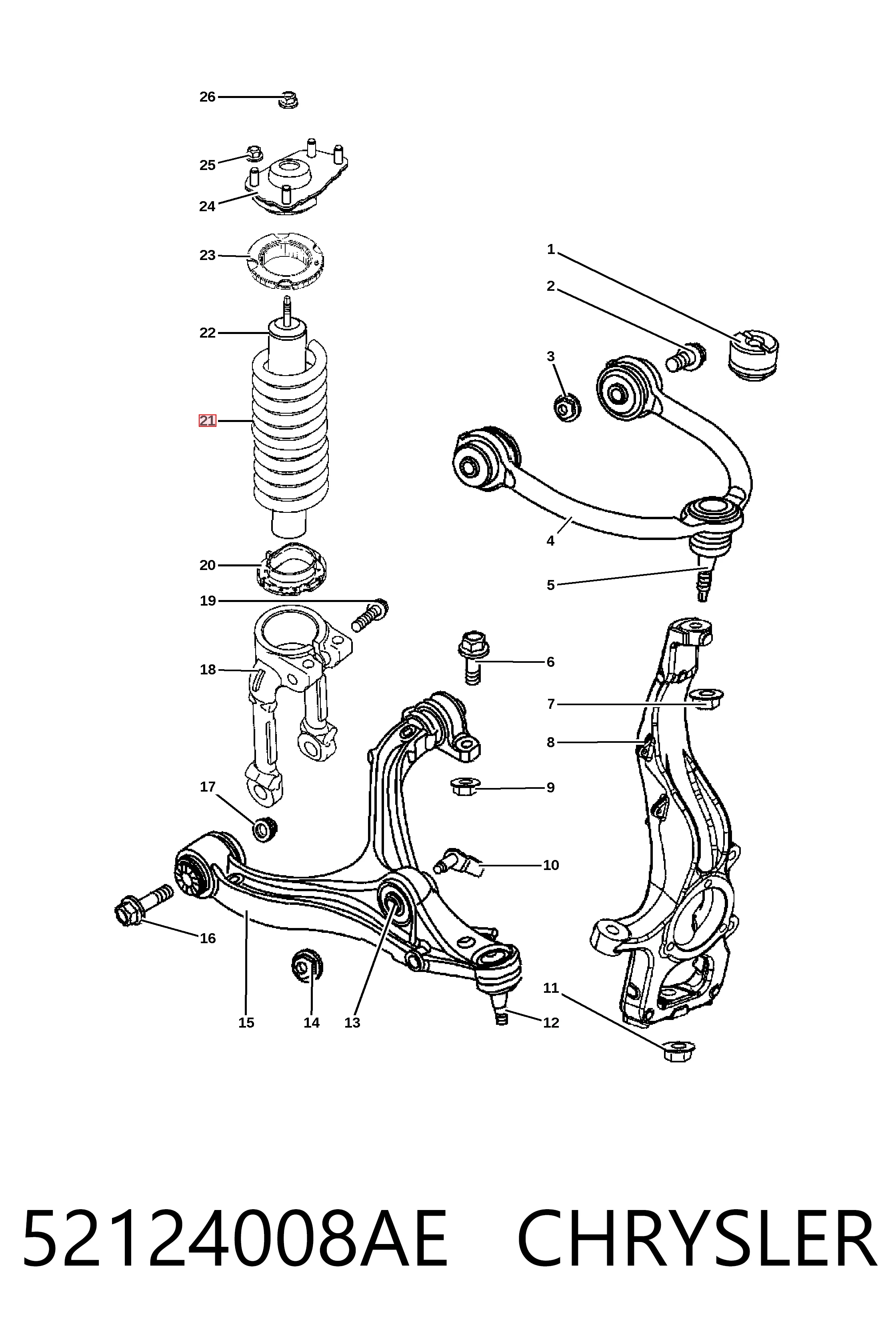 K52124008AE Fiat/Alfa/Lancia Пружина амортизатора передняя
