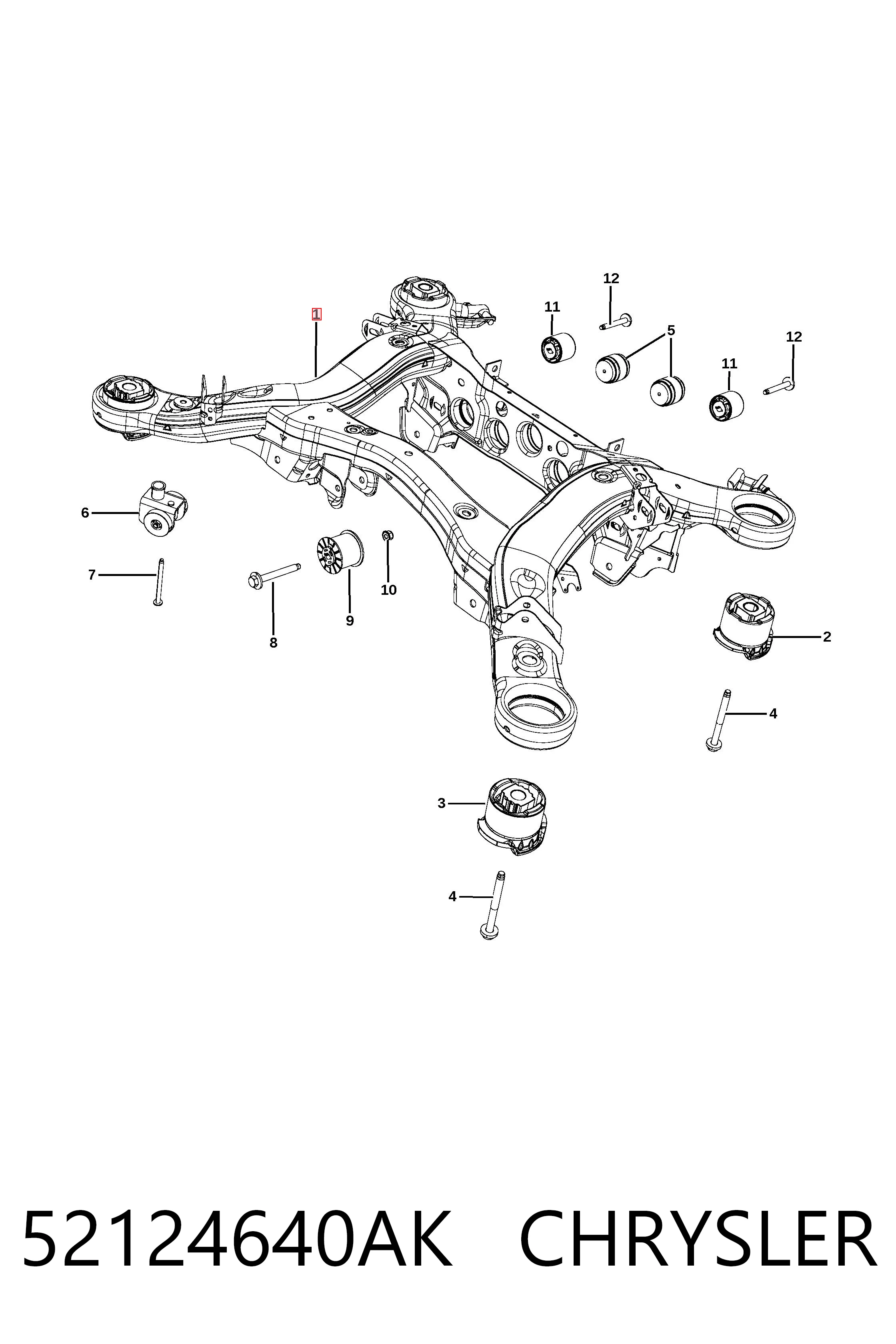 K52124640AI Fiat/Alfa/Lancia Підвіска задня