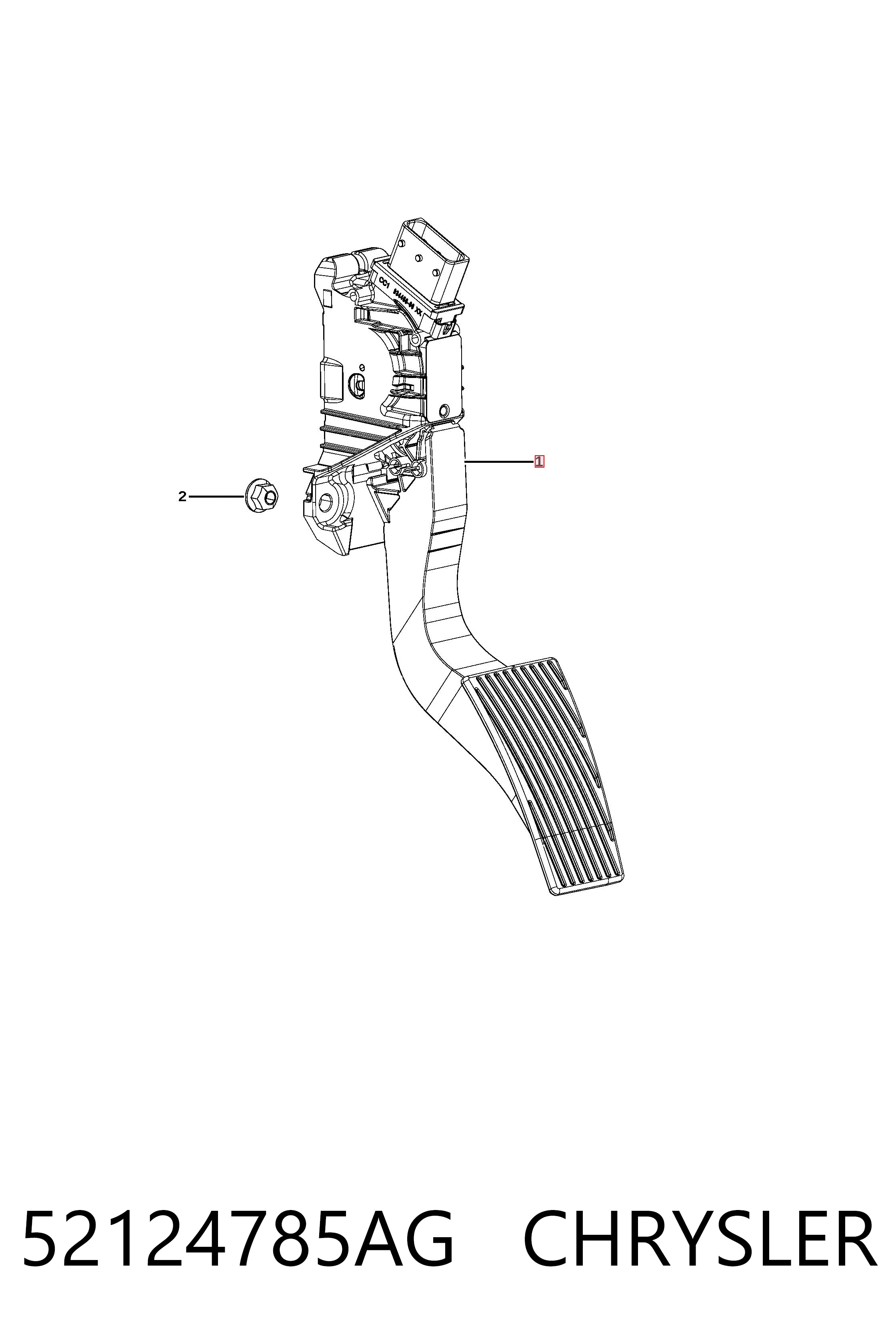 Педаль акселератора Fiat/Alfa/Lancia K52124785AE