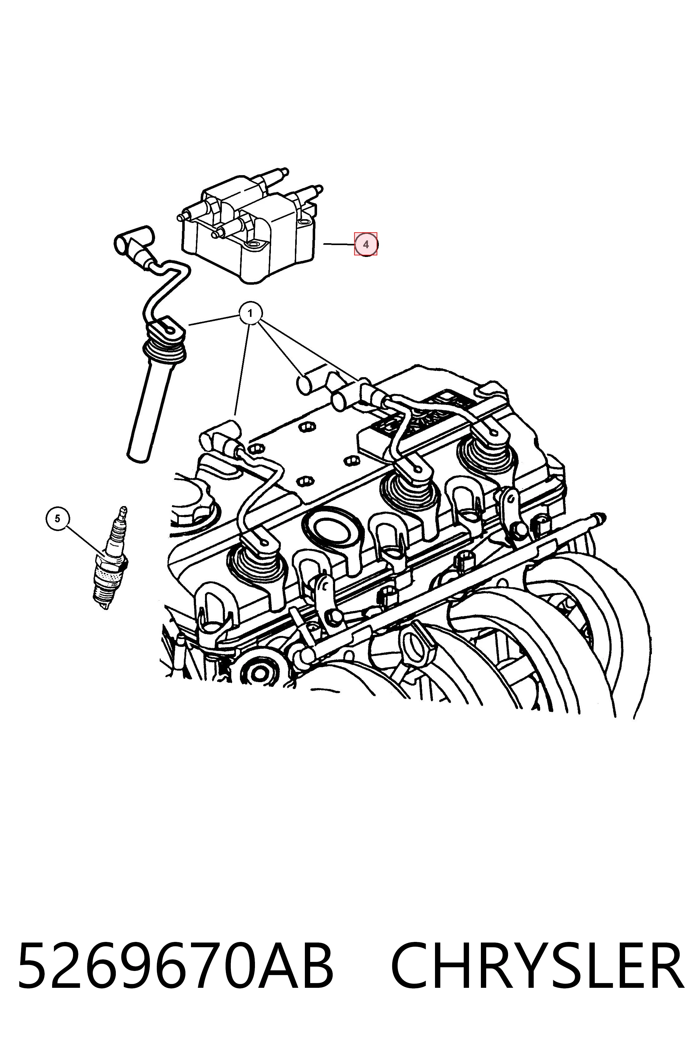 5269670AB Chrysler Котушка запалювання