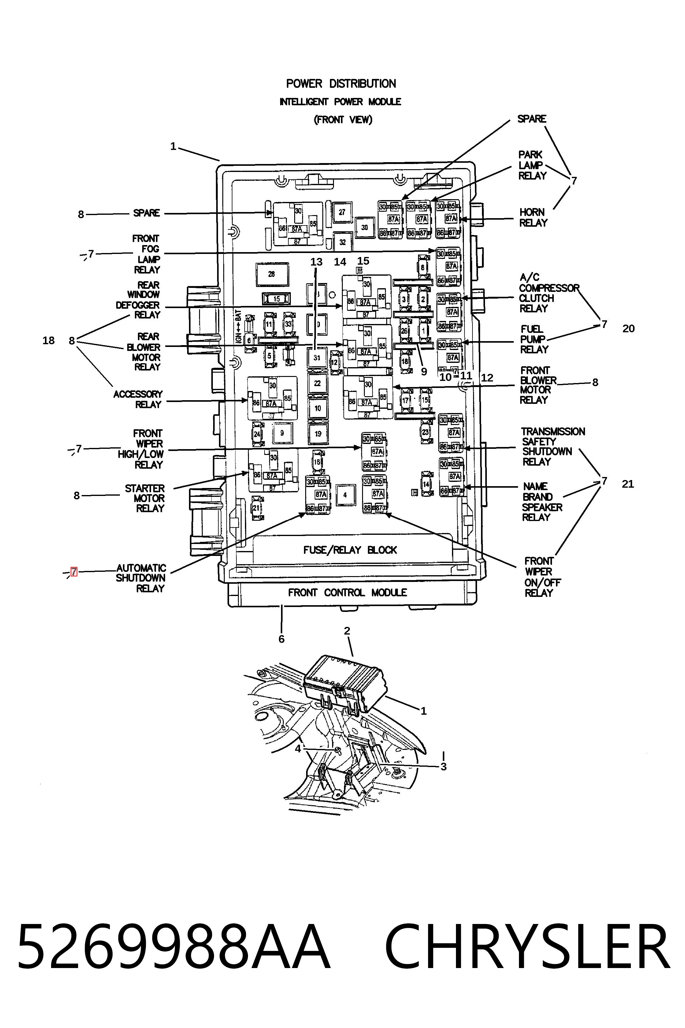 5269988AA Chrysler Реле електричне багатофункціональне