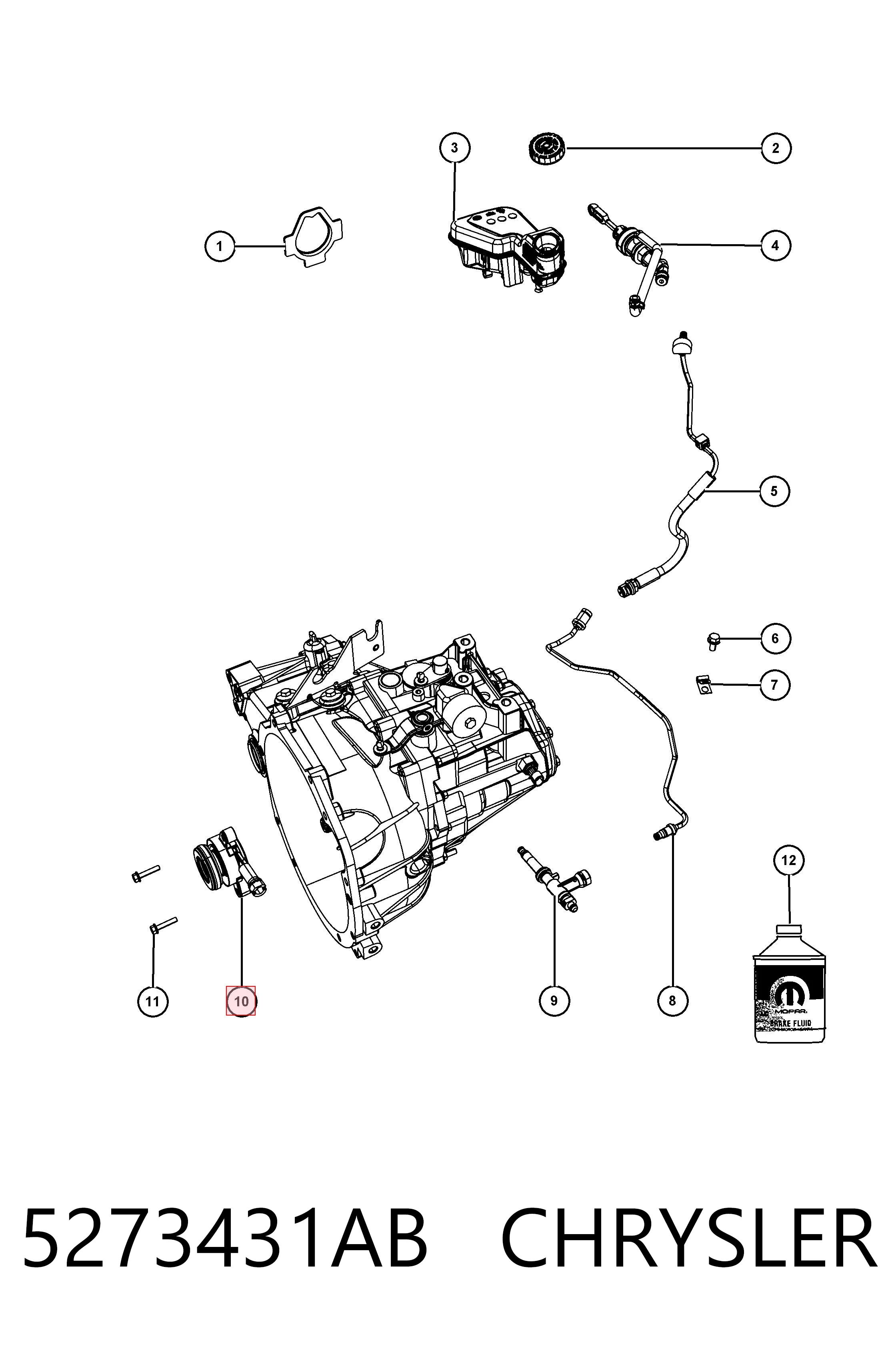 Робочий циліндр зчеплення в зборі з вижимним підшипником Sachs SB60300