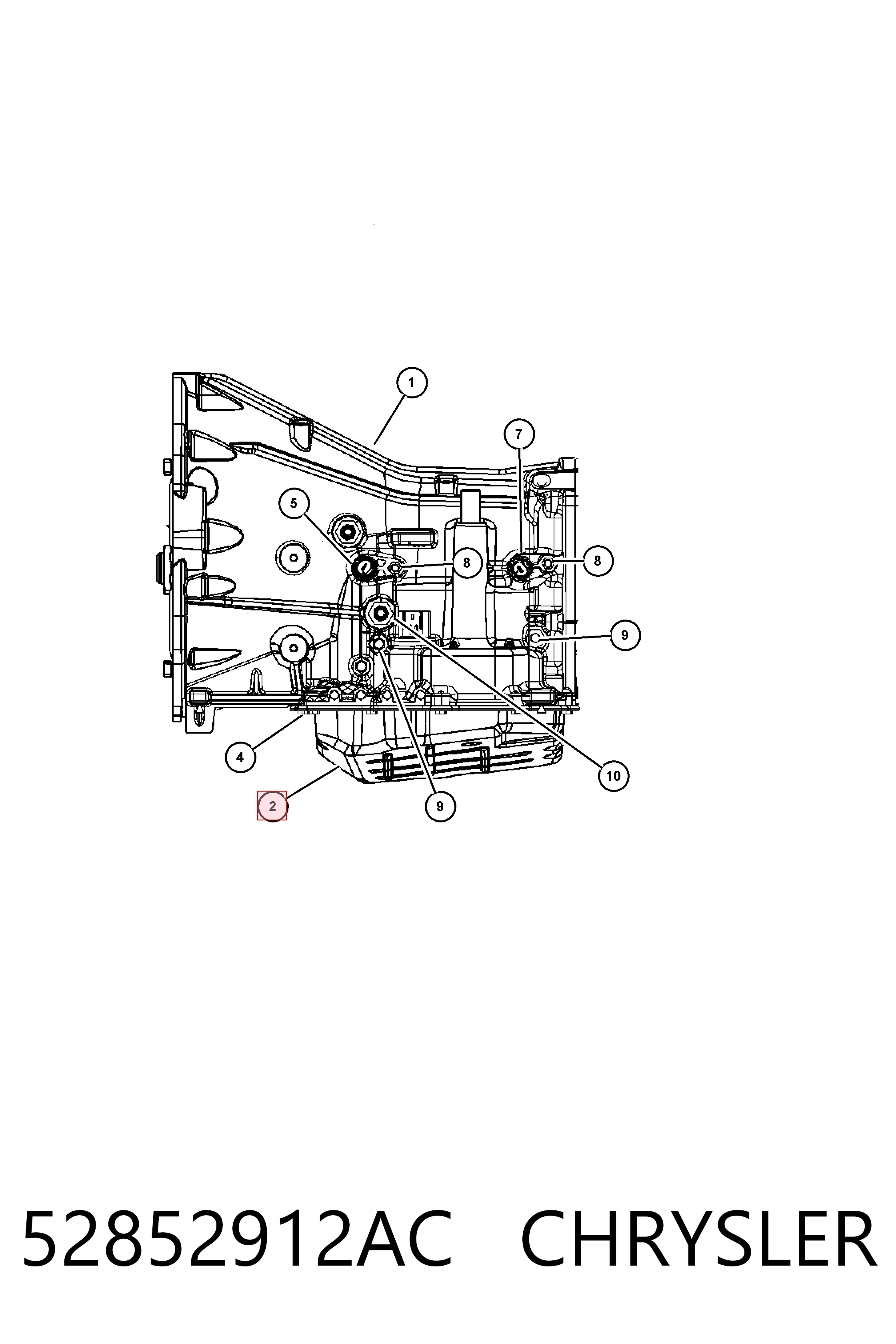 52852912AC Chrysler Піддон АКПП