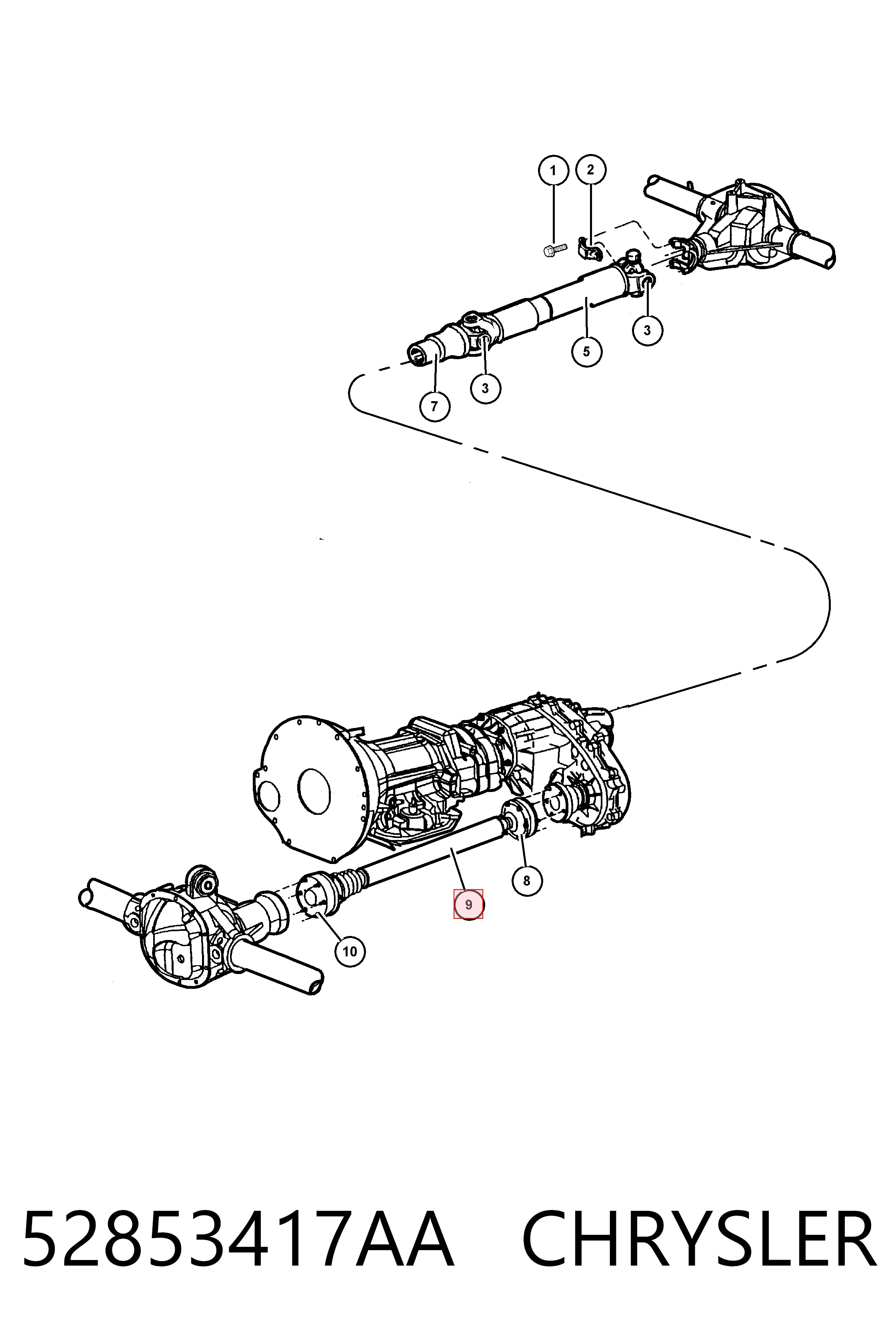 Вал карданний переднього моста Posterparts BB3044 ціна, від 152.93 USD