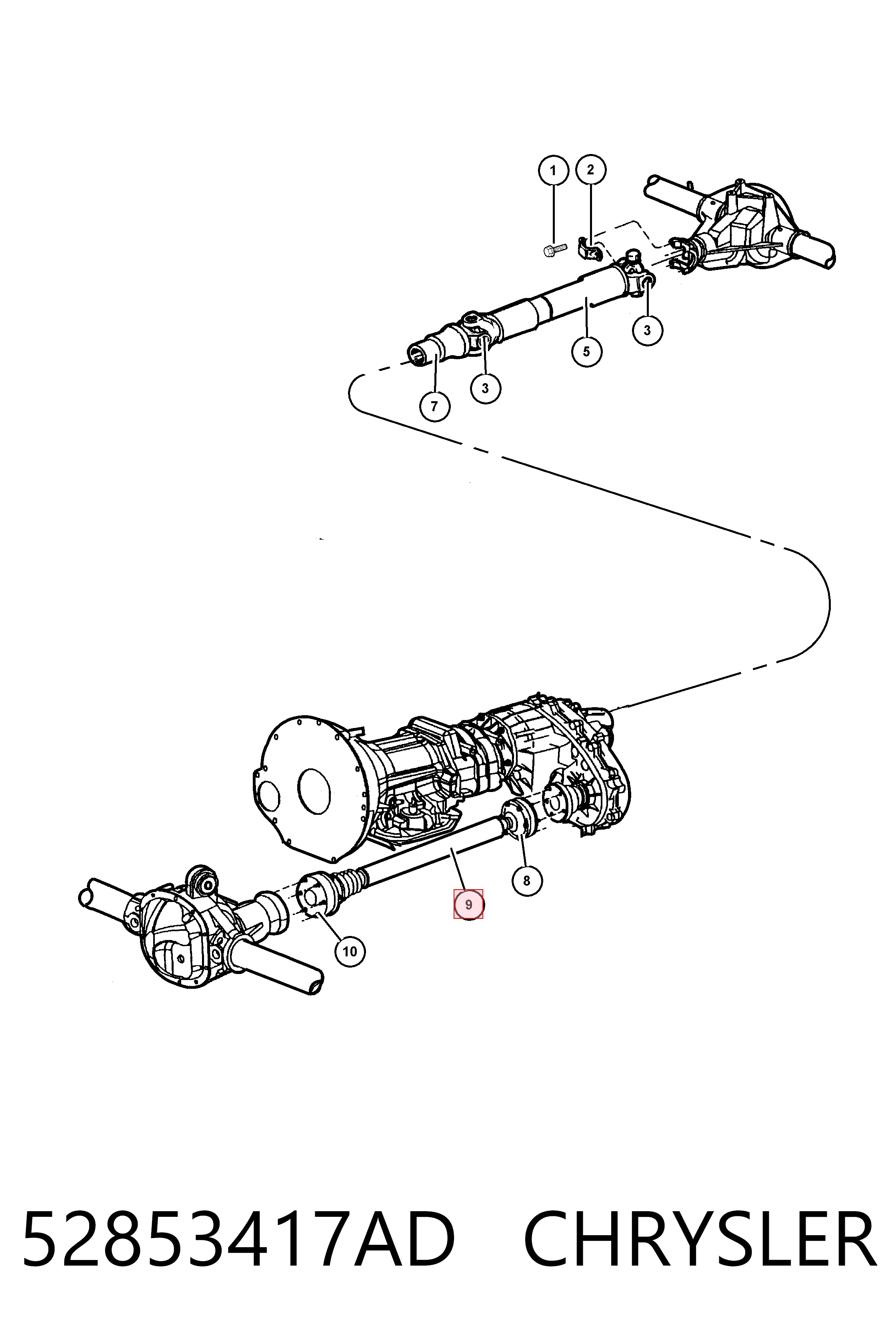 Вал карданний, передній Posterparts BB3044