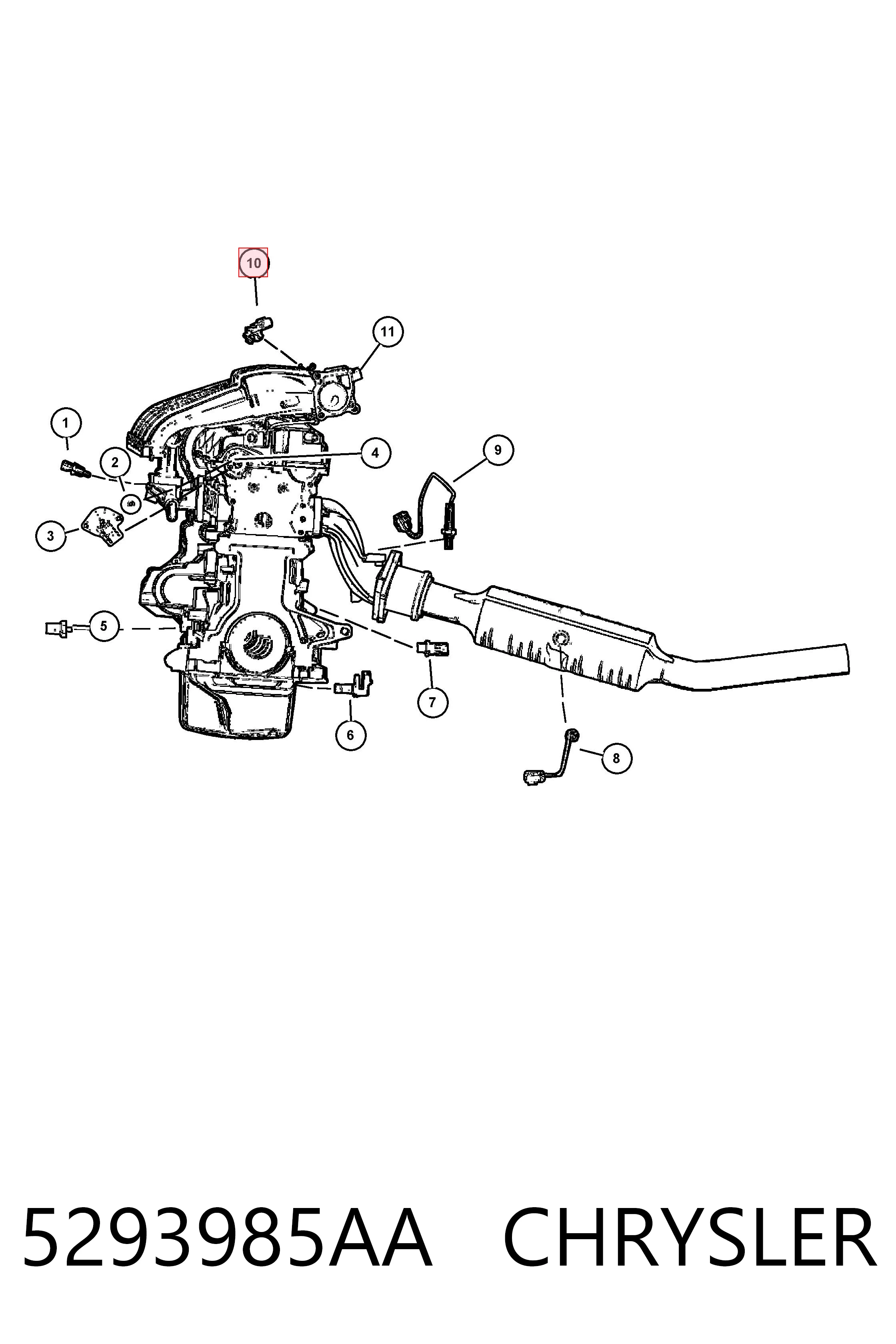 5293985AA Chrysler Датчик наддува