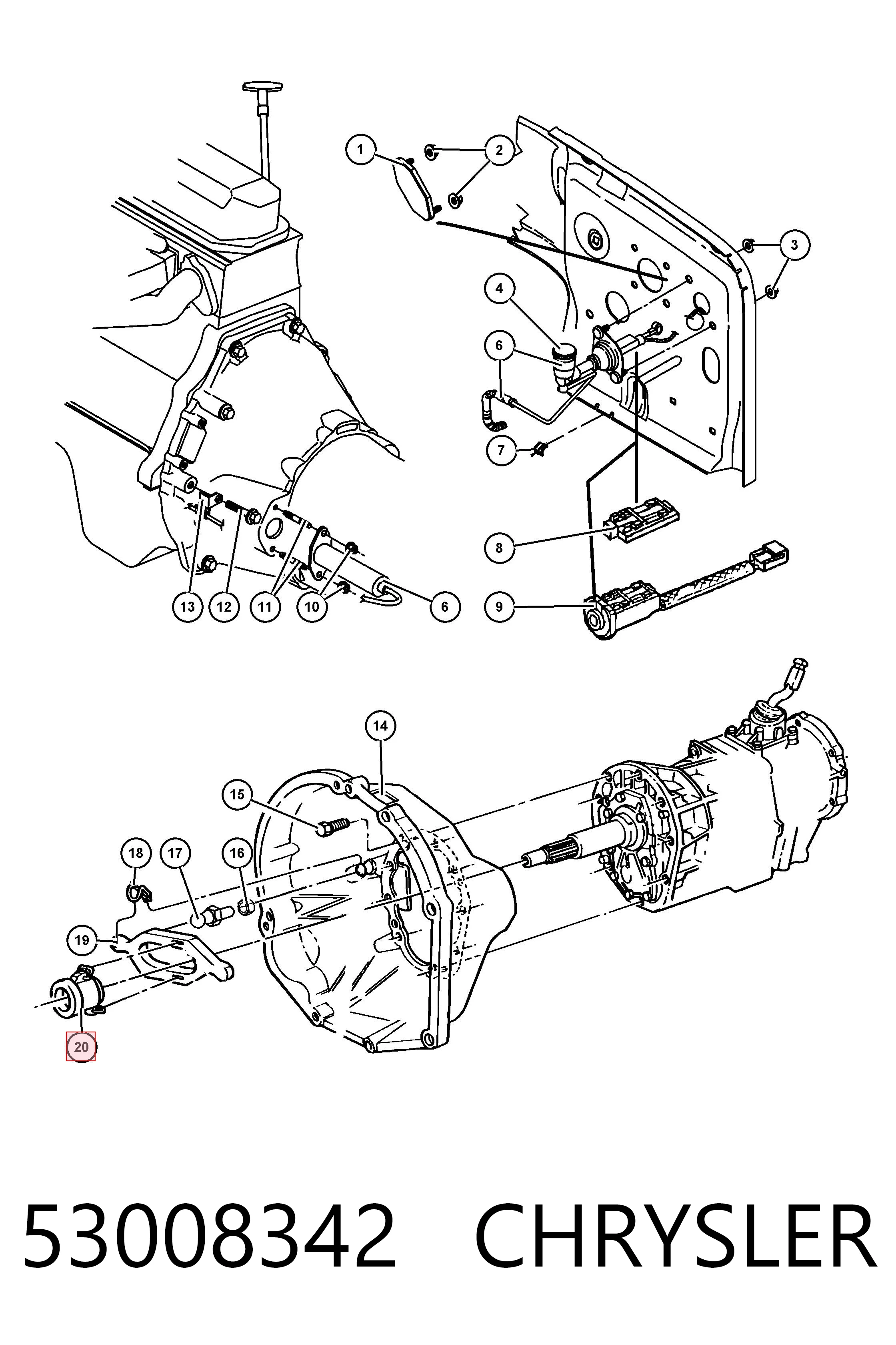 53008342 Chrysler Підшипник ковзання зчеплення