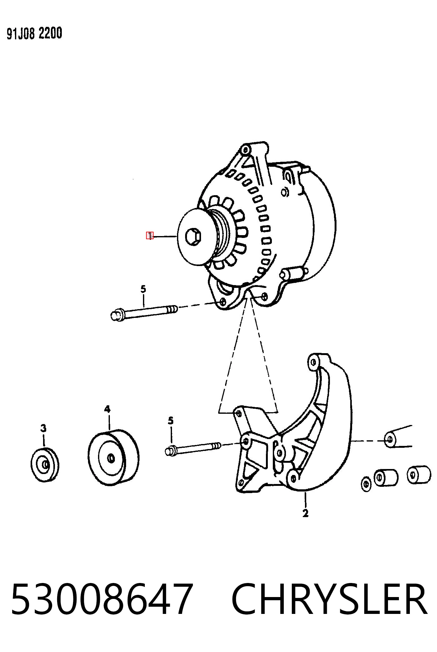 53008647 Chrysler Авто генератор