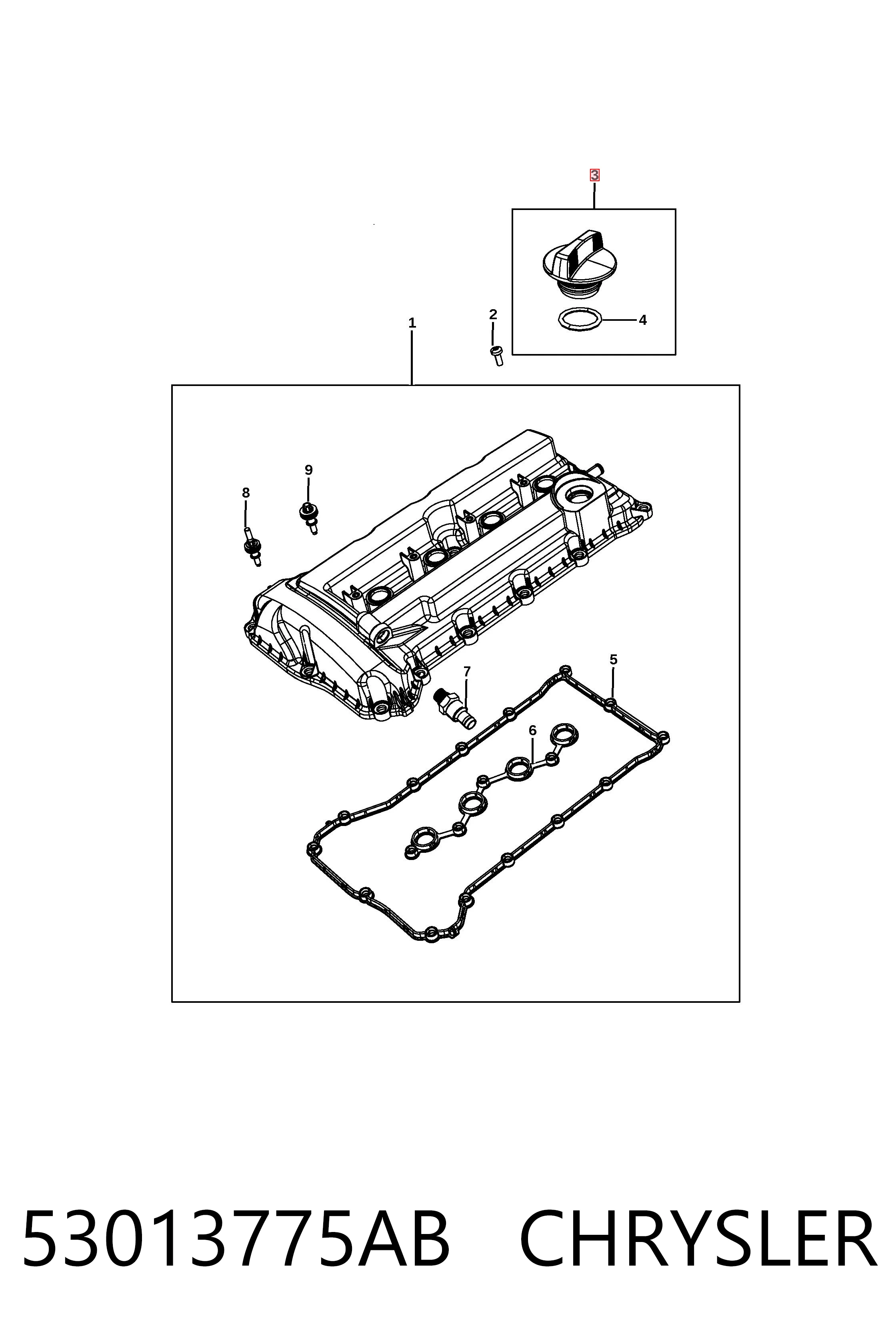 53013775AB Chrysler Кришка маслозаливной горловини