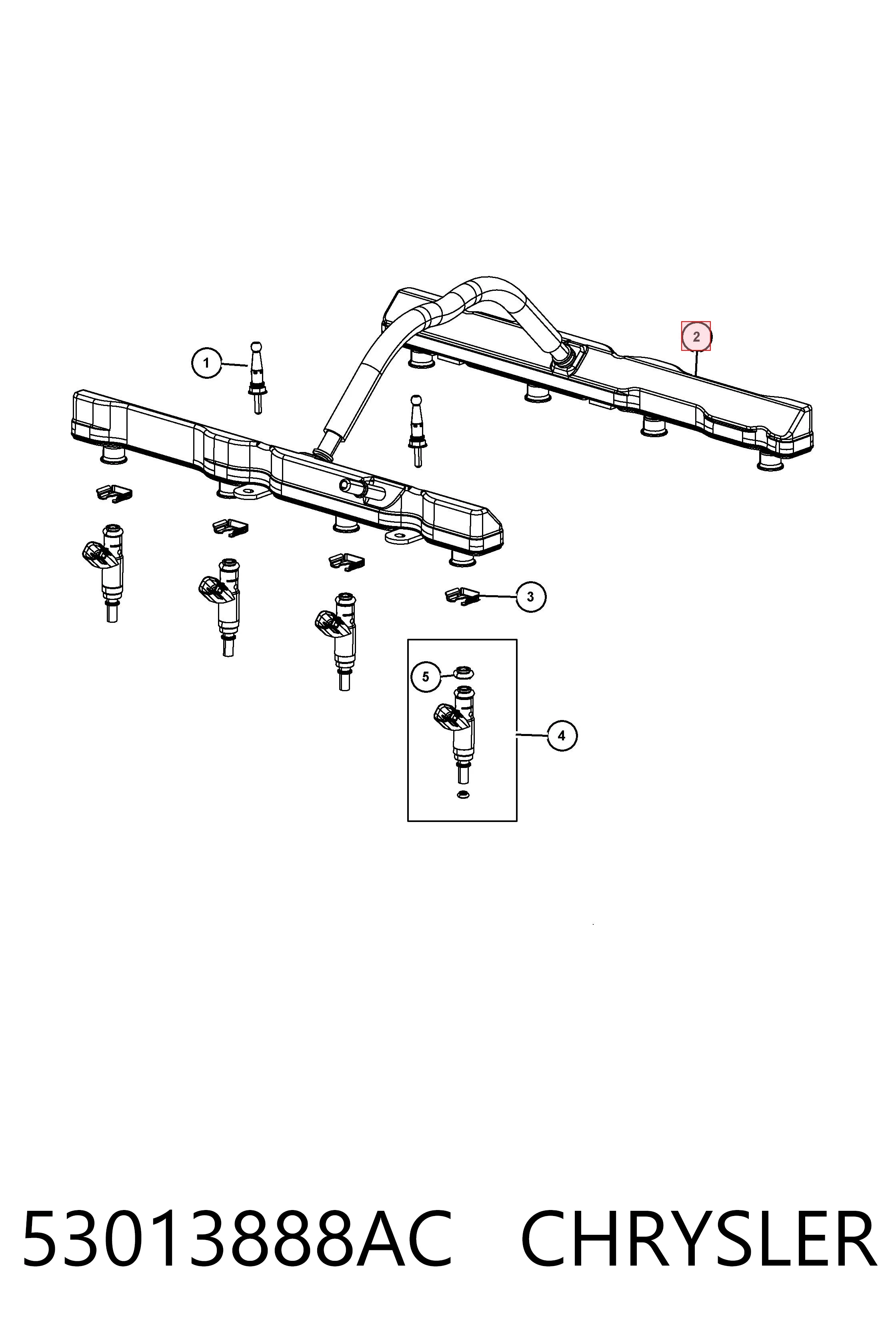 53013888AC Chrysler Розподільник палива