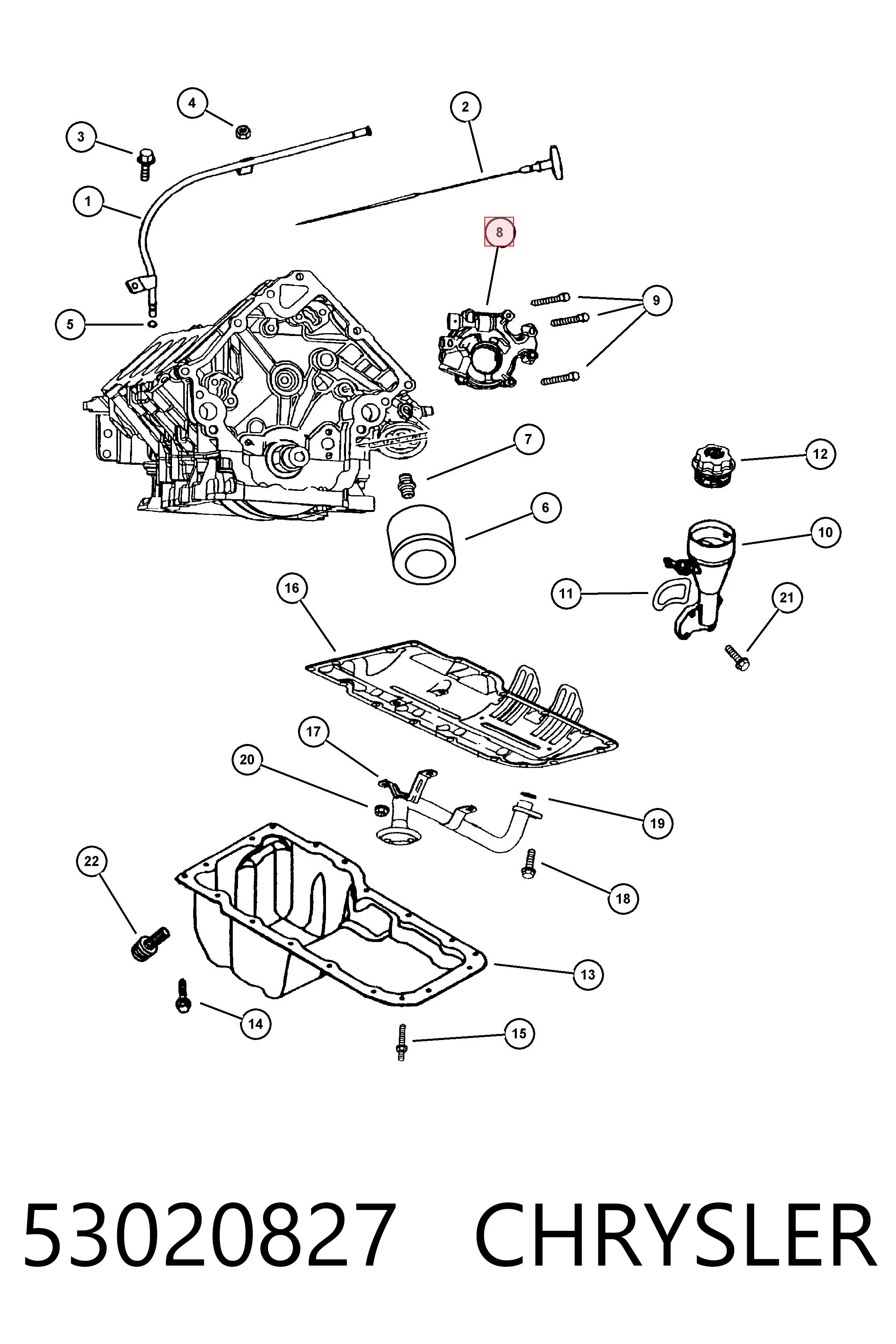 53020827 Chrysler Масляний насос двигуна