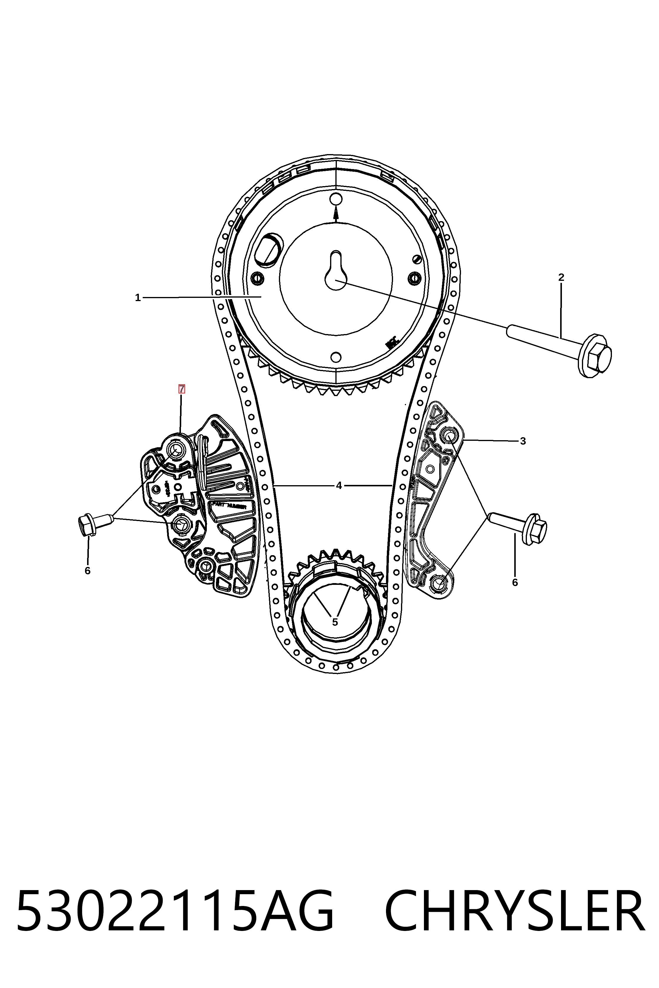K53022115AH Fiat/Alfa/Lancia Натягувач ланцюга ГРМ