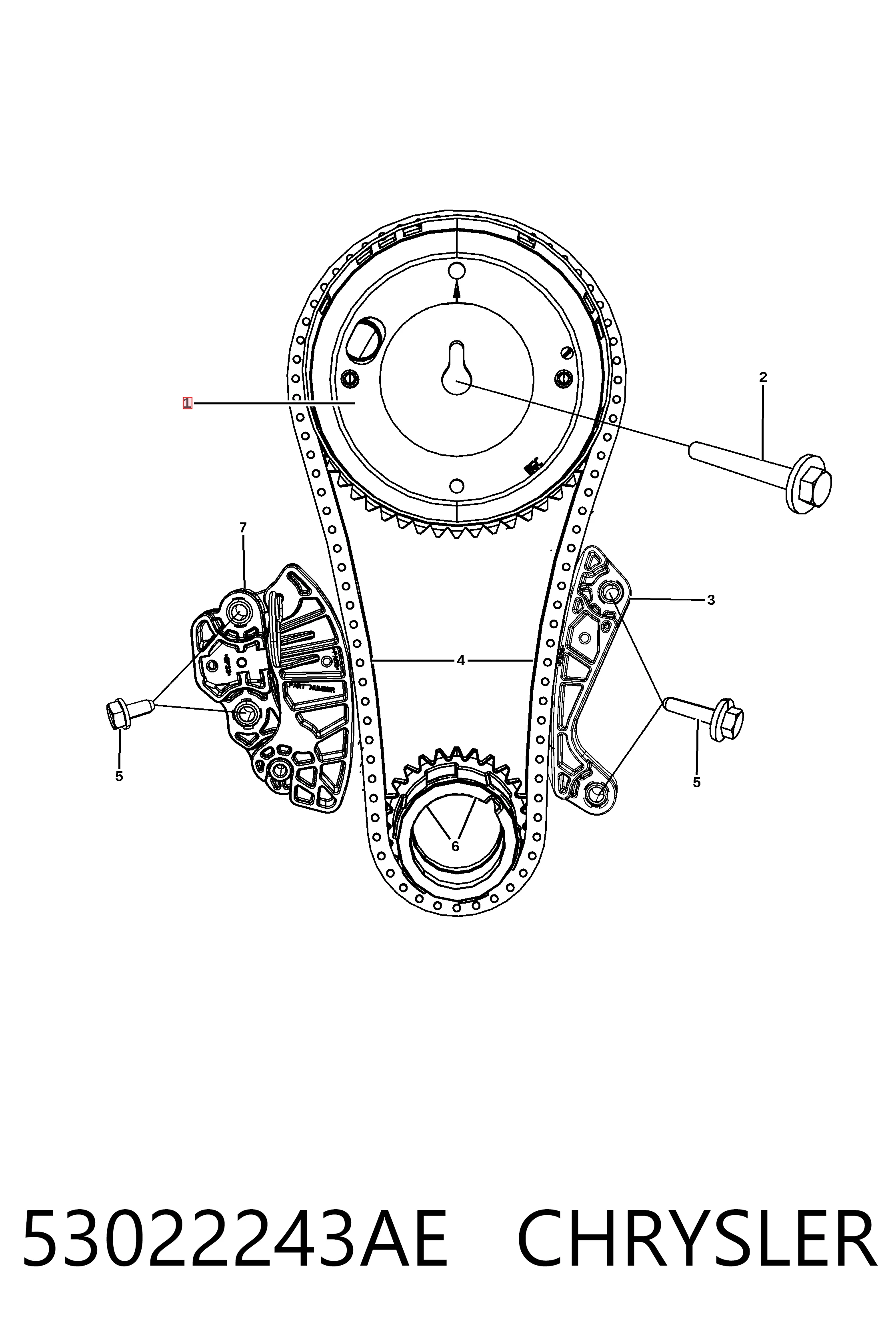 K53022243AF Fiat/Alfa/Lancia Шестерня приводу розподільного валу