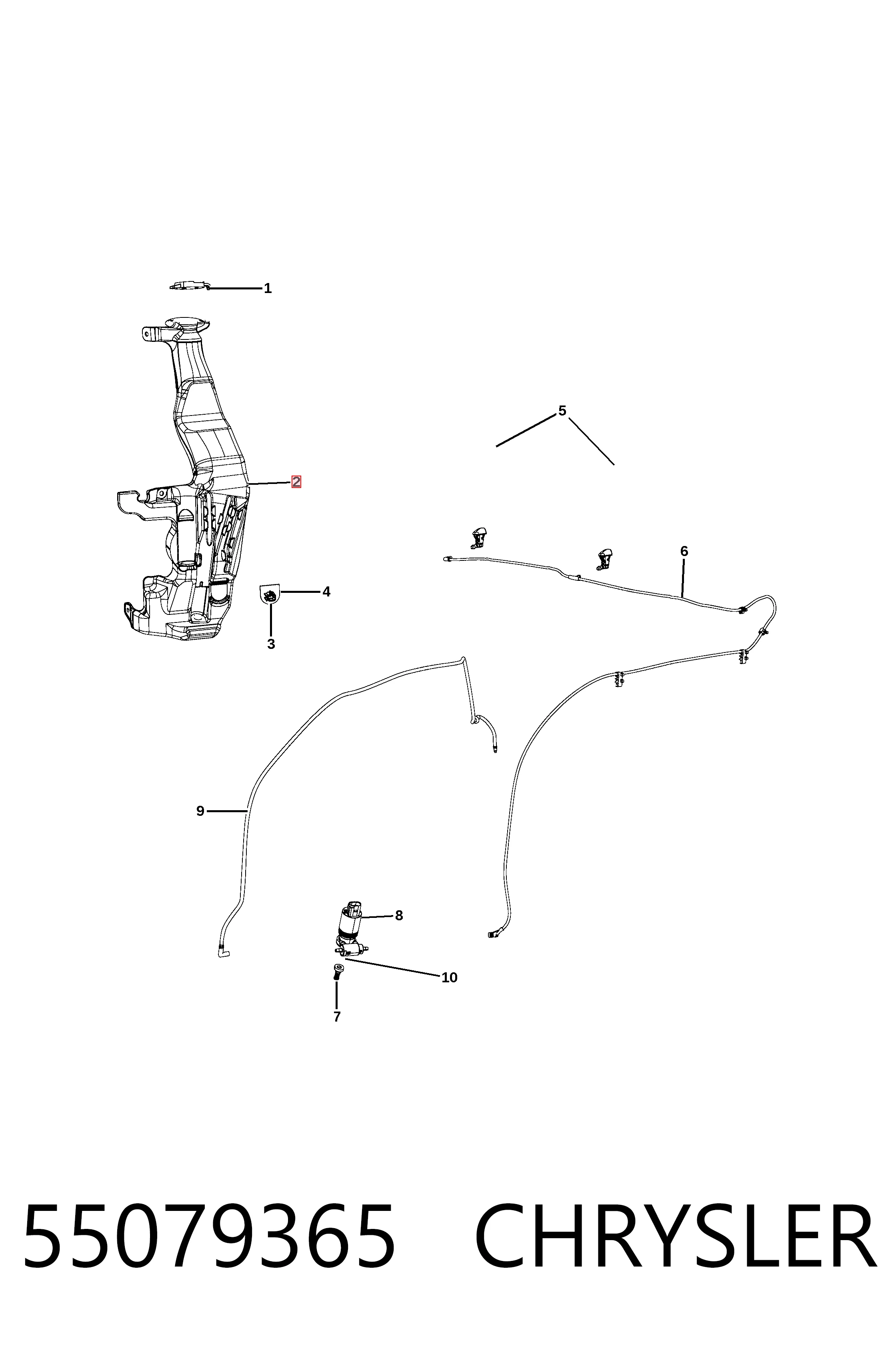 55079365 Chrysler Бачок склоомивача