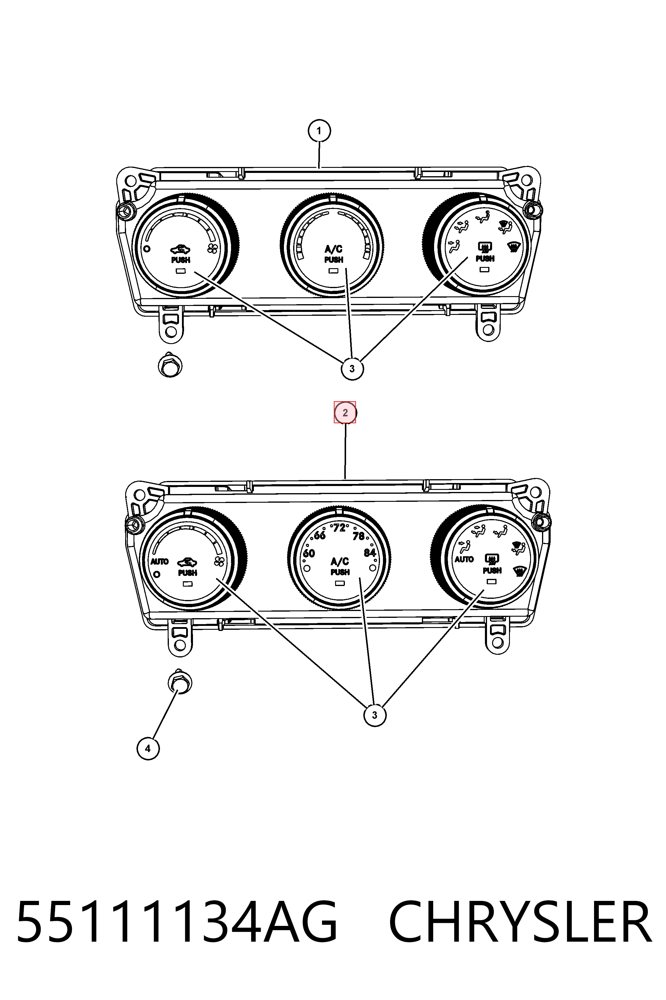 Купити K55111134AE Fiat/Alfa/Lancia Блок управління пічкою