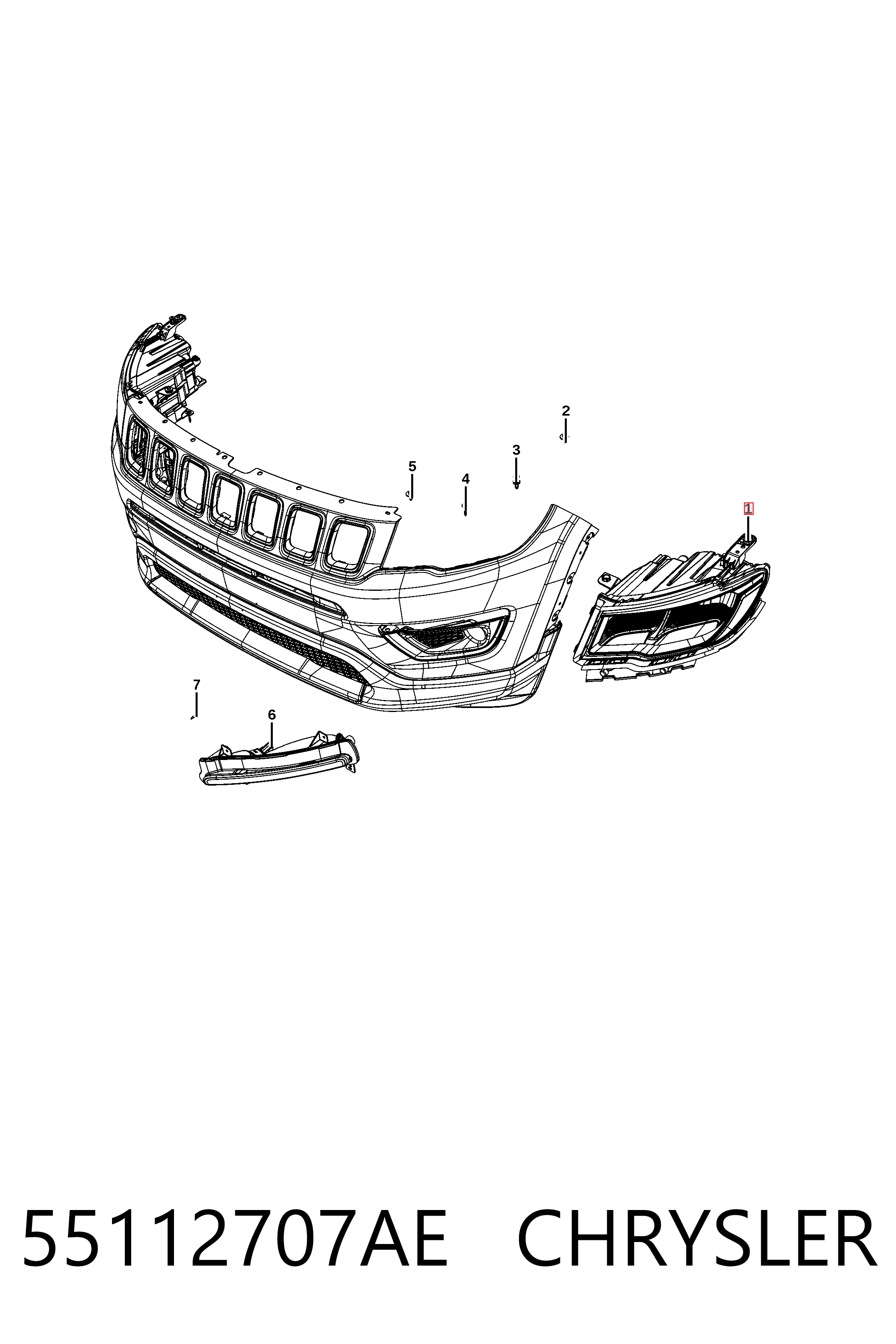 Купити K55112707AF Fiat/Alfa/Lancia Основна фара в зборі ліва