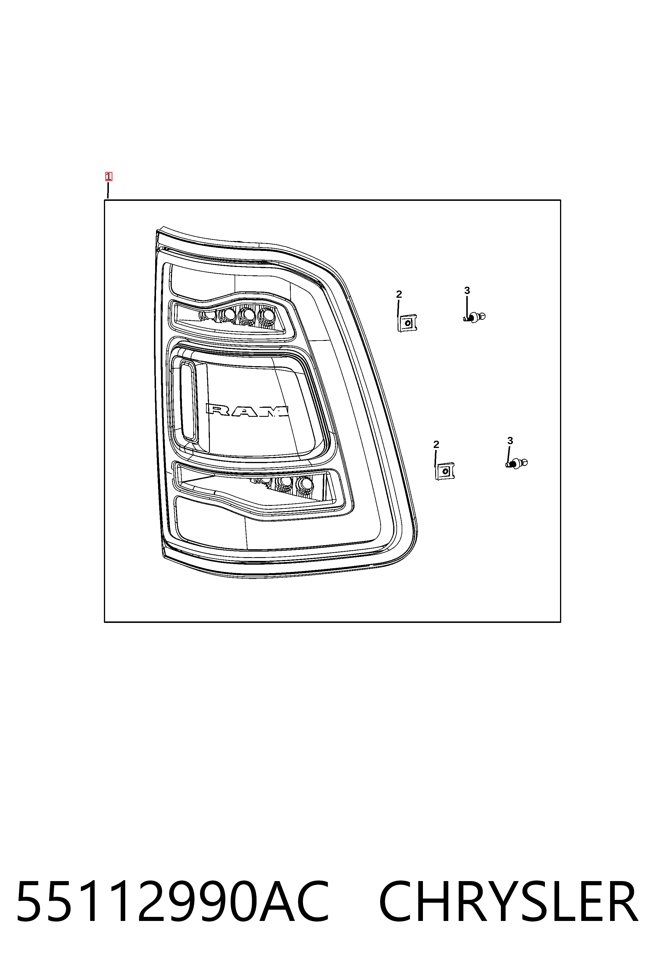 K55112990AD Fiat/Alfa/Lancia Ліхтар задній правий