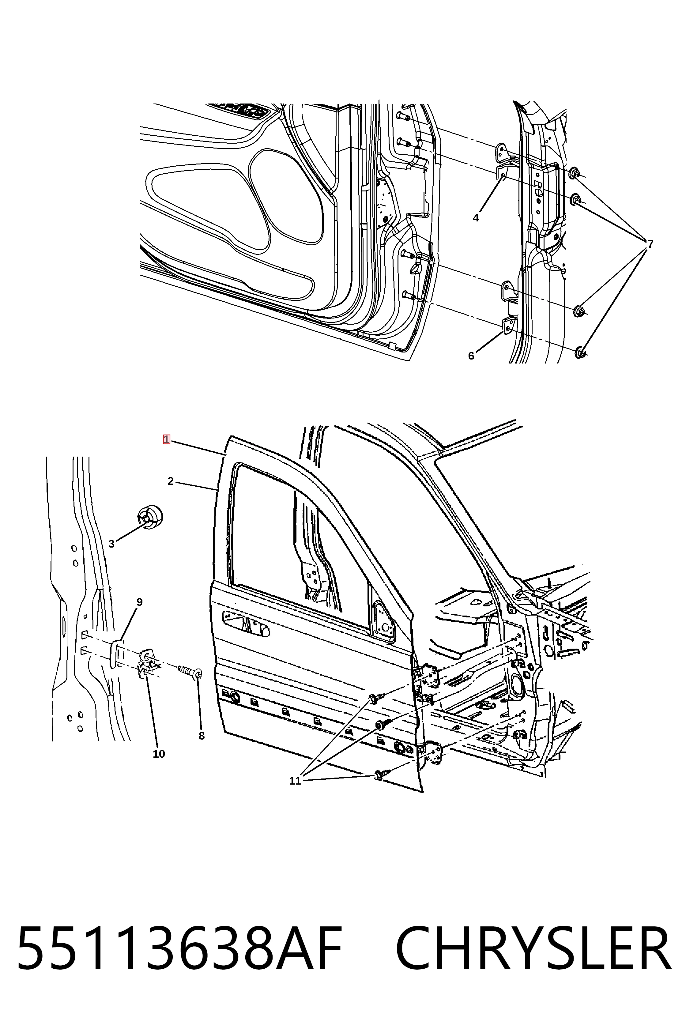 Дверка передня права Jeep Grand Cherokee IV