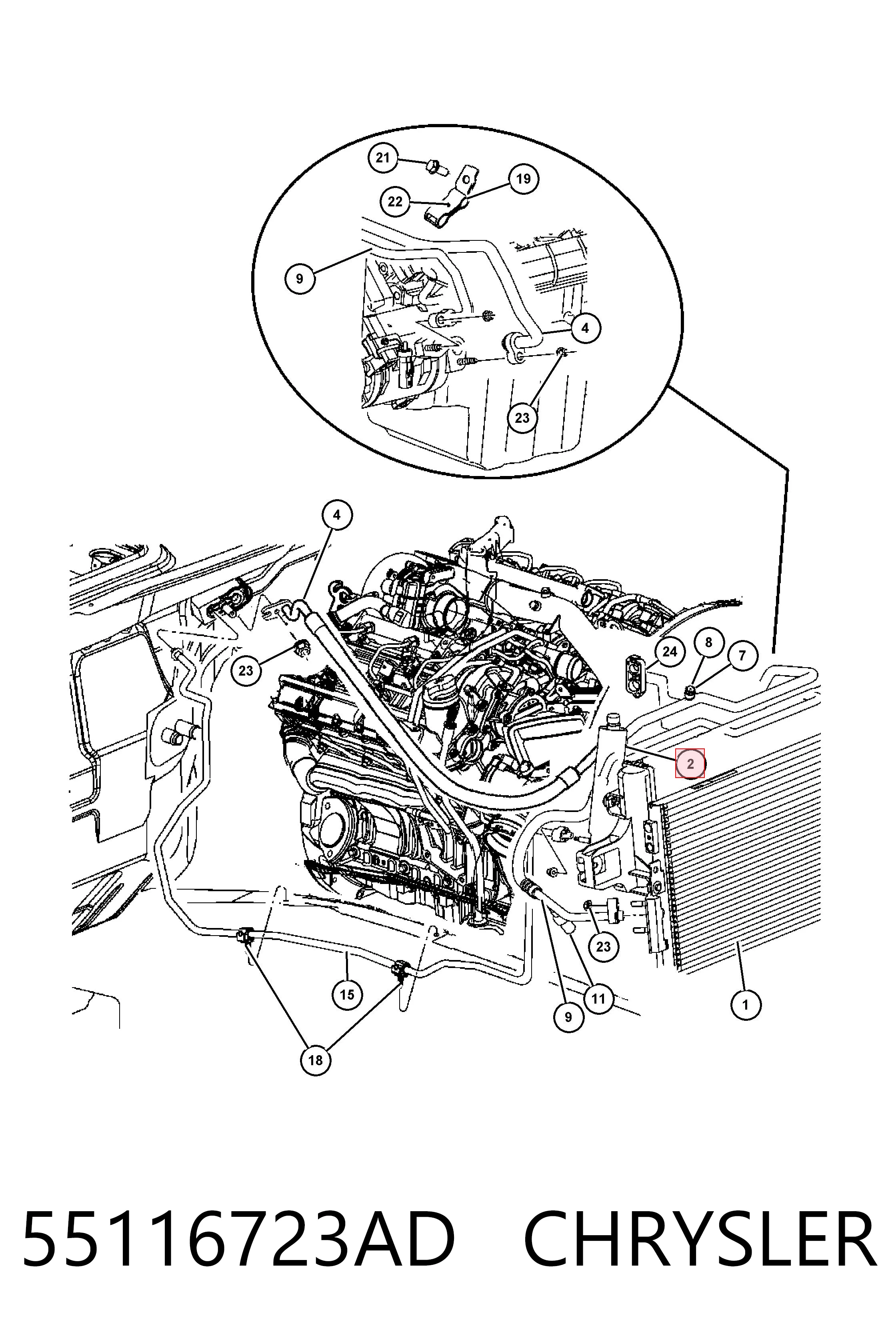 55116723AD Chrysler Ресивер-осушувач кондиціонера
