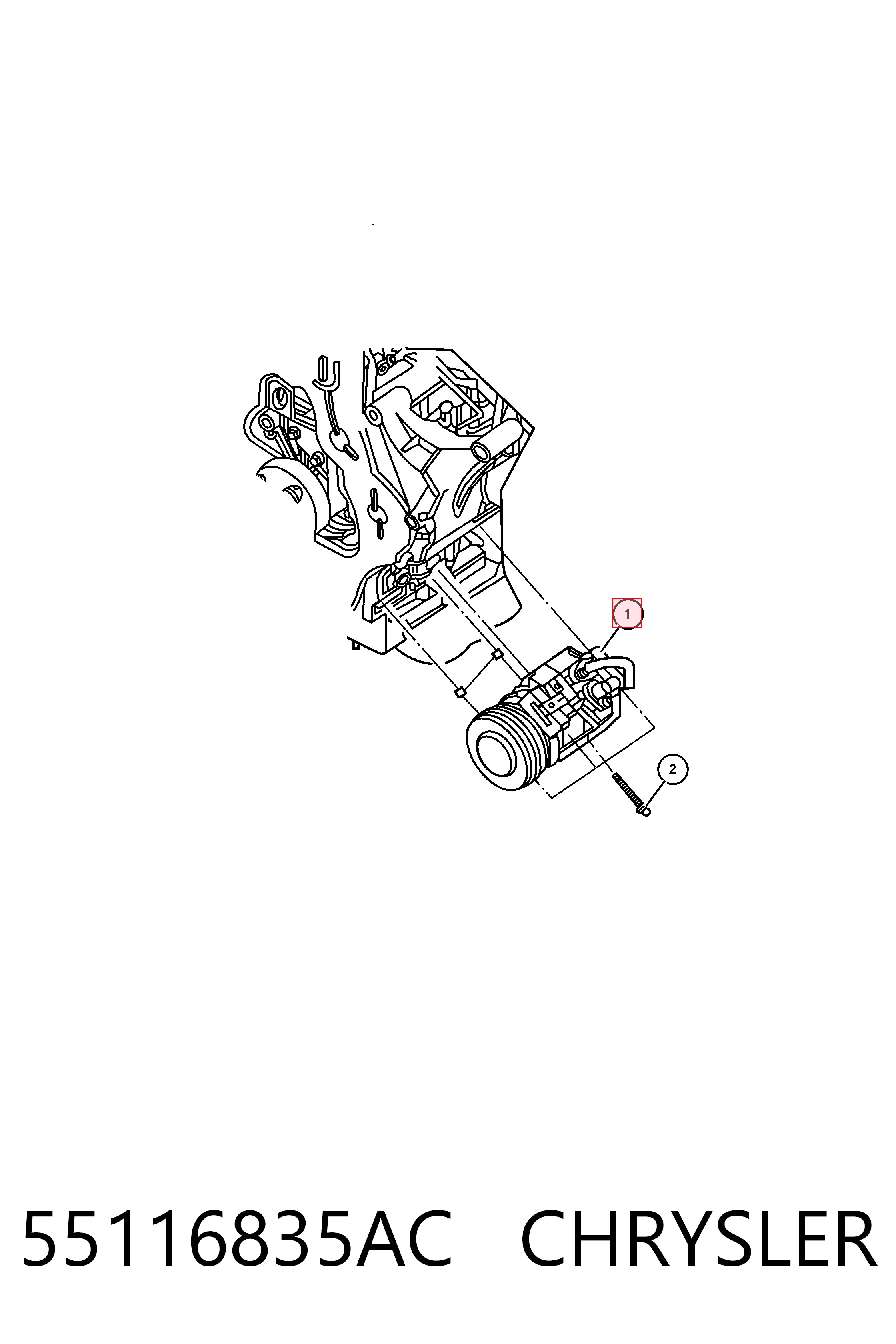 55116835AC Chrysler Компресор холодоагенту