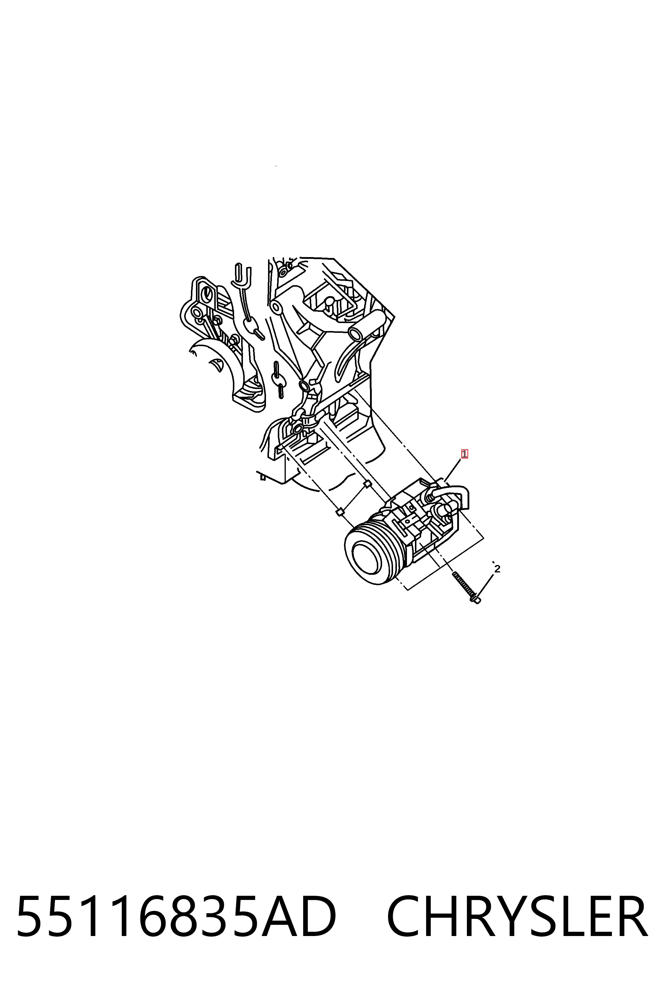 55116835AD Chrysler Компресор холодоагенту